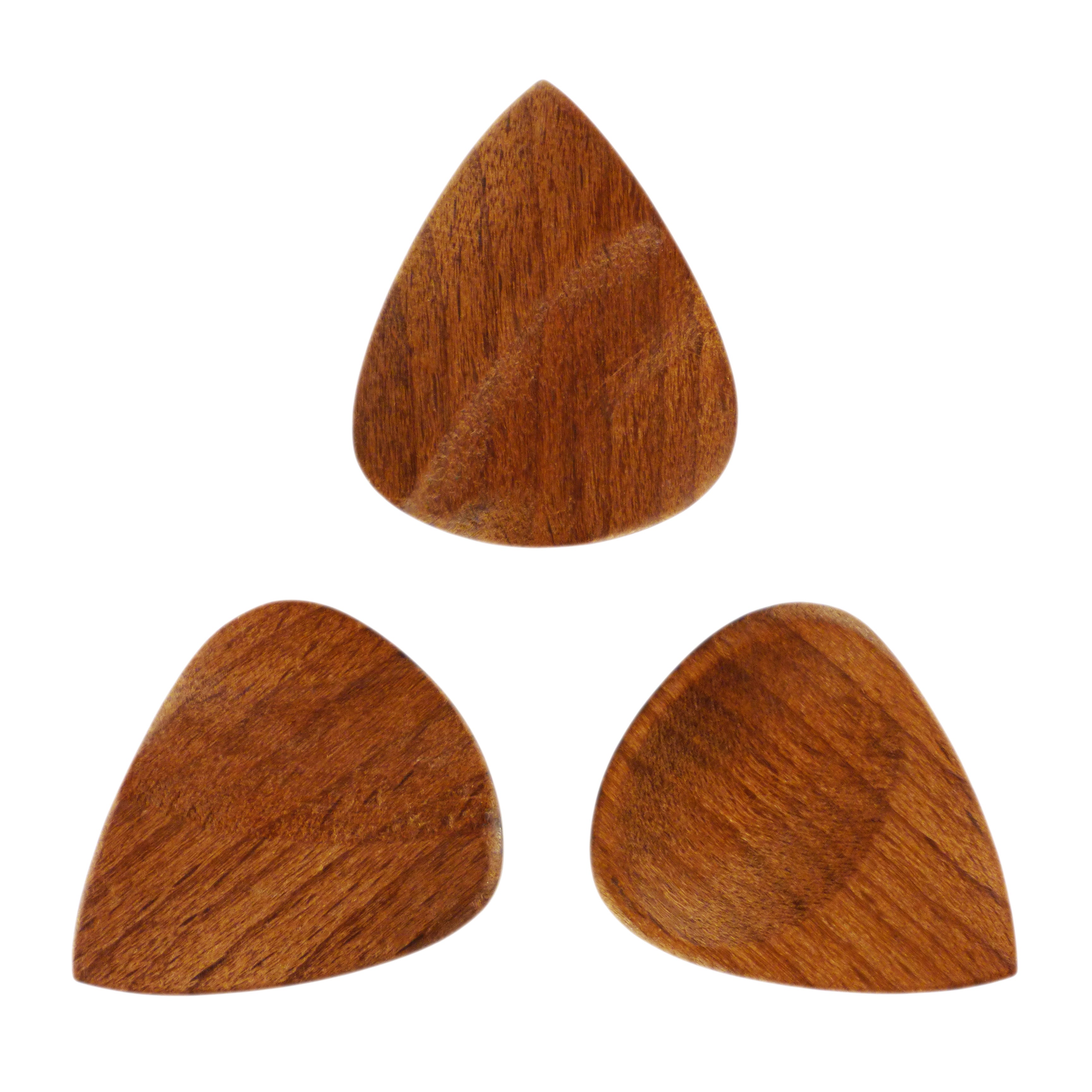 Dark Steamed Beech Wood Guitar Or Bass Pick - 3.0 mm Ultra Heavy Gauge - 351 Groove Shape - Natural Finish Handmade Specialty Exotic Plectrum Exotic Plectrums