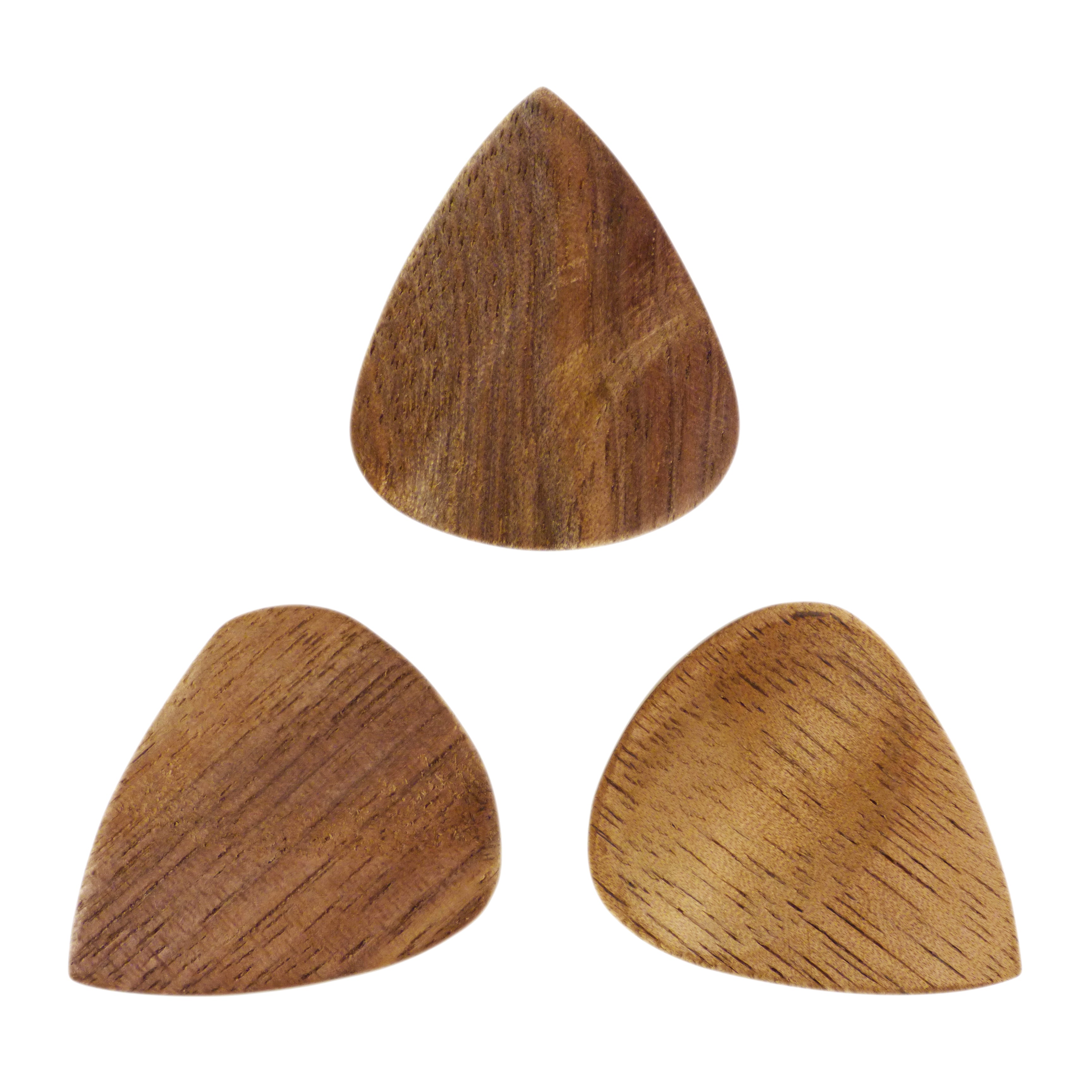 Walnut Wood Guitar Or Bass Pick - 3.0 mm Ultra Heavy Gauge - 351 Groove Shape - Natural Finish Handmade Specialty Exotic Plectrum Exotic Plectrums