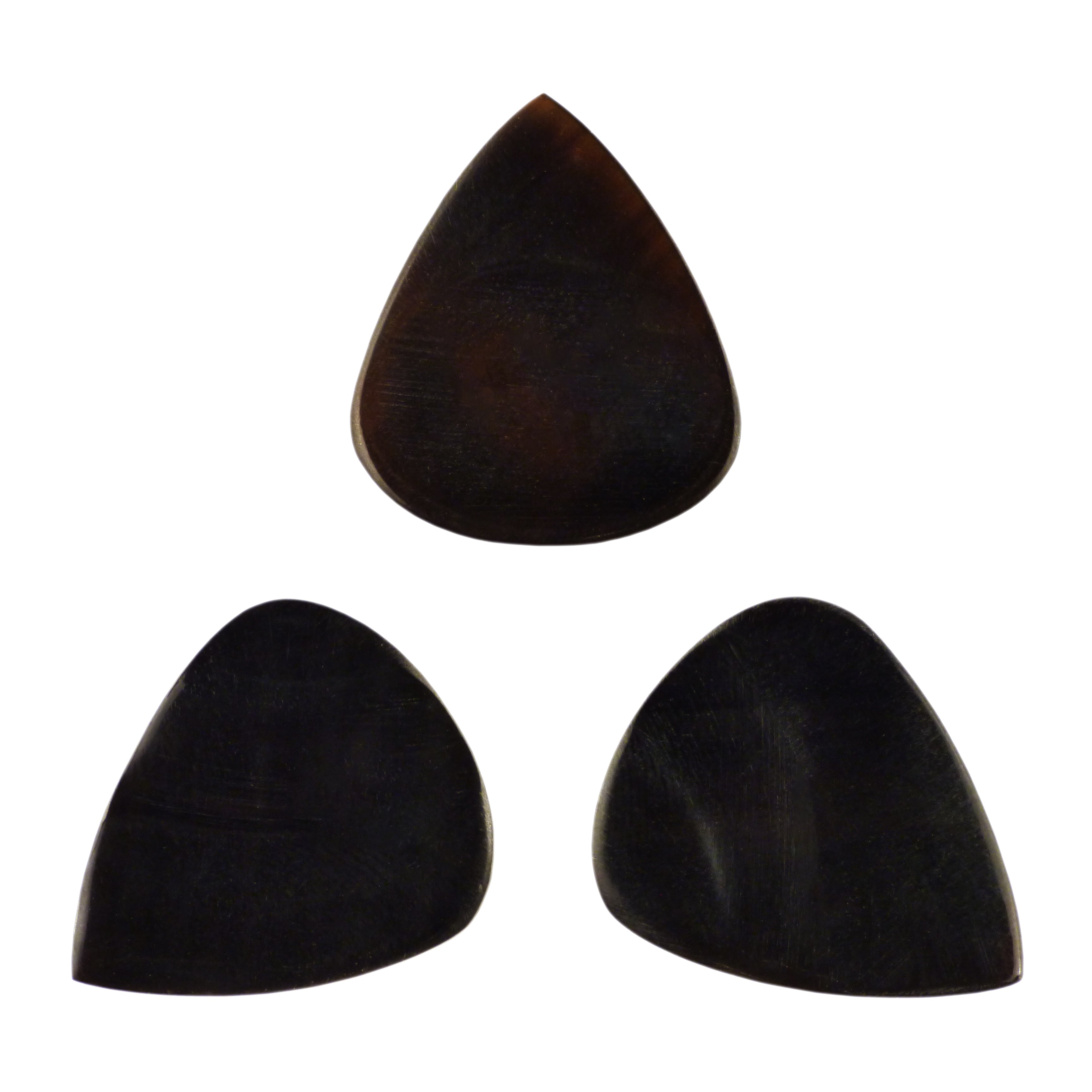 Black Buffalo Horn Guitar Or Bass Pick - 3.0 mm Ultra Heavy Gauge - 351 Groove Shape - Polished Finish Handmade Specialty Exotic Plectrum Exotic Plectrums