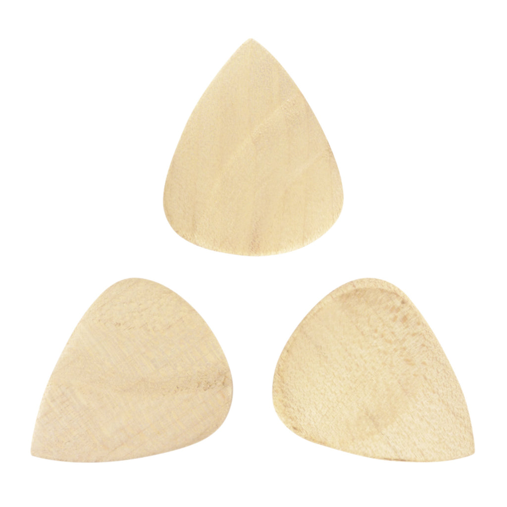 Maple Wood Guitar Or Bass Pick - 3.0 mm Ultra Heavy Gauge - 351 Groove Shape - Natural Finish Handmade Specialty Exotic Plectrum Exotic Plectrums