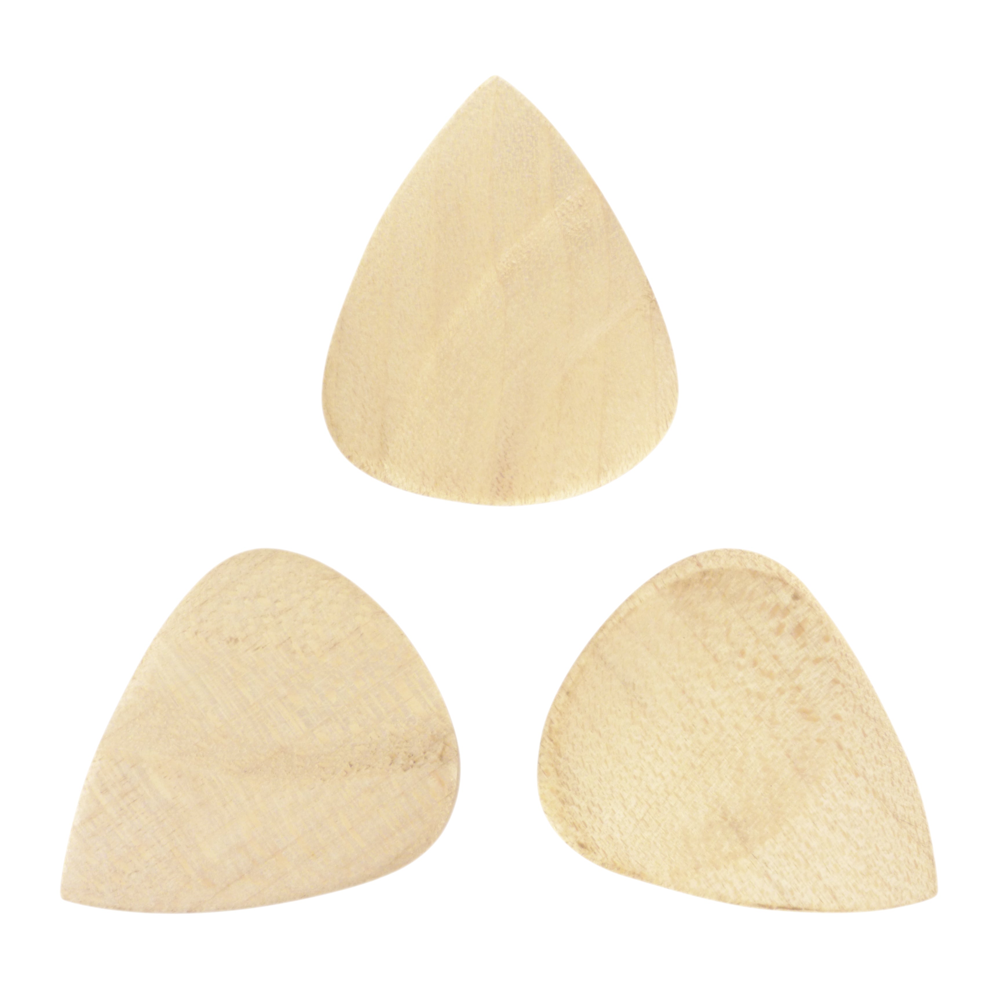 Maple Wood Guitar Or Bass Pick - 3.0 mm Ultra Heavy Gauge - 351 Groove Shape - Natural Finish Handmade Specialty Exotic Plectrum Exotic Plectrums