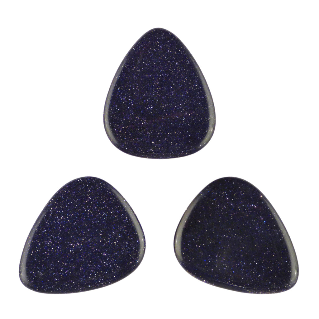 Blue Sandstone Stone Guitar Or Bass Pick - 3.0 mm Ultra Heavy Gauge - 351 Shape - Specialty Handmade Gemstone Exotic Plectrum Exotic Plectrums