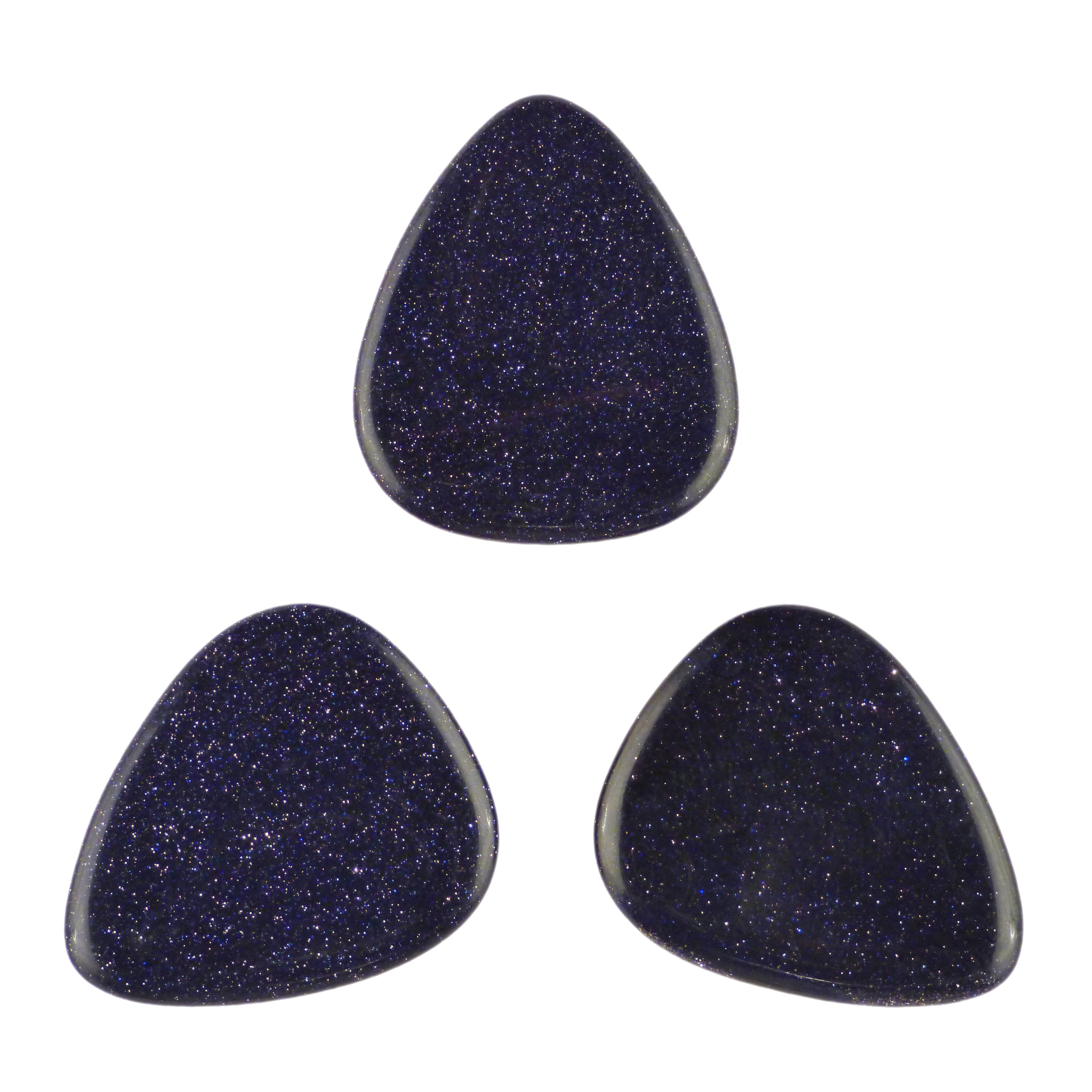 Blue Sandstone Stone Guitar Or Bass Pick - 3.0 mm Ultra Heavy Gauge - 351 Shape - Specialty Handmade Gemstone Exotic Plectrum Exotic Plectrums