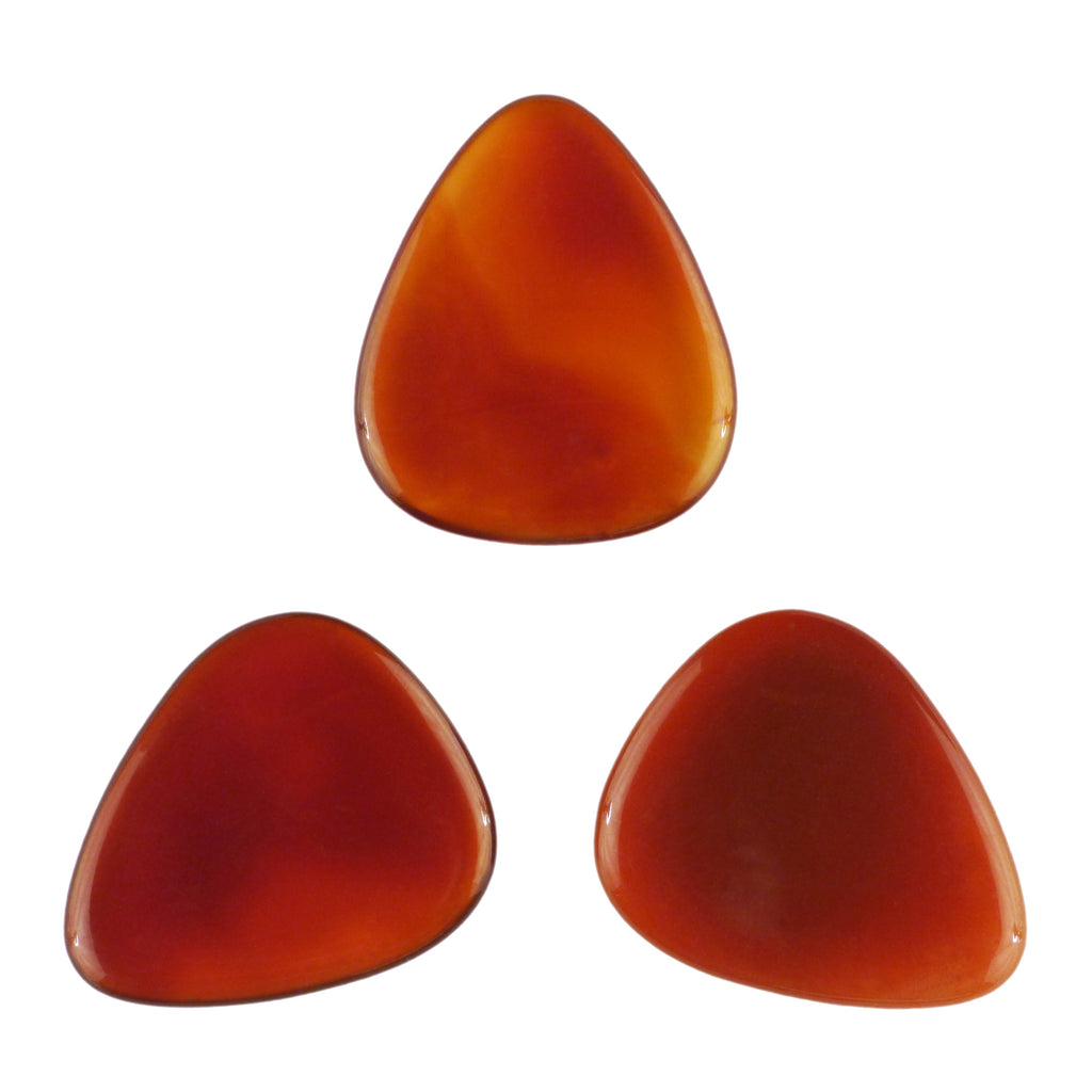 Carnelian Stone Guitar Or Bass Pick - 3.0 mm Ultra Heavy Gauge - 351 Shape - Specialty Handmade Gemstone Exotic Plectrum Exotic Plectrums