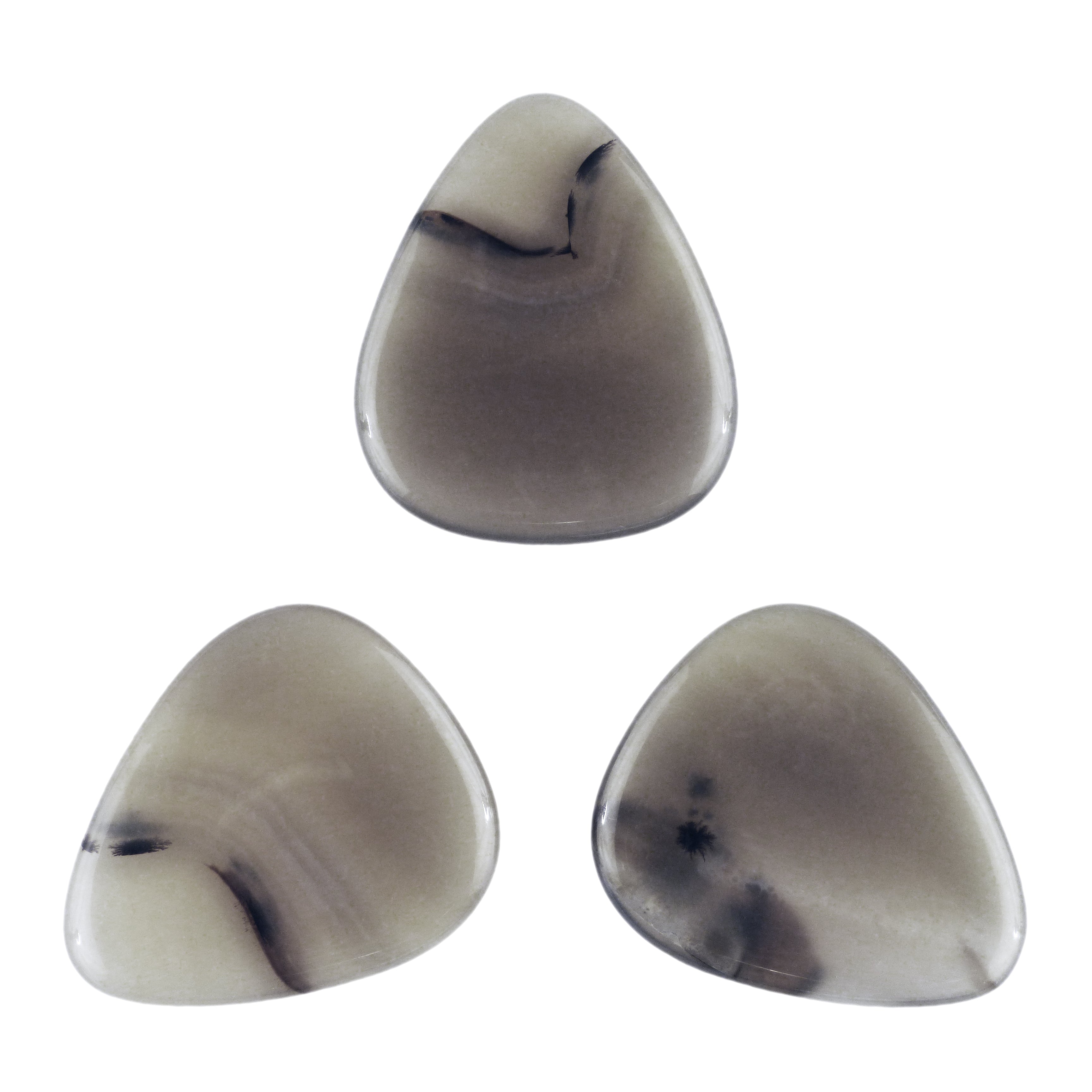 Grey Agate Stone Guitar Or Bass Pick - 3.0 mm Ultra Heavy Gauge - 351 Shape - Specialty Handmade Gemstone Exotic Plectrum Exotic Plectrums