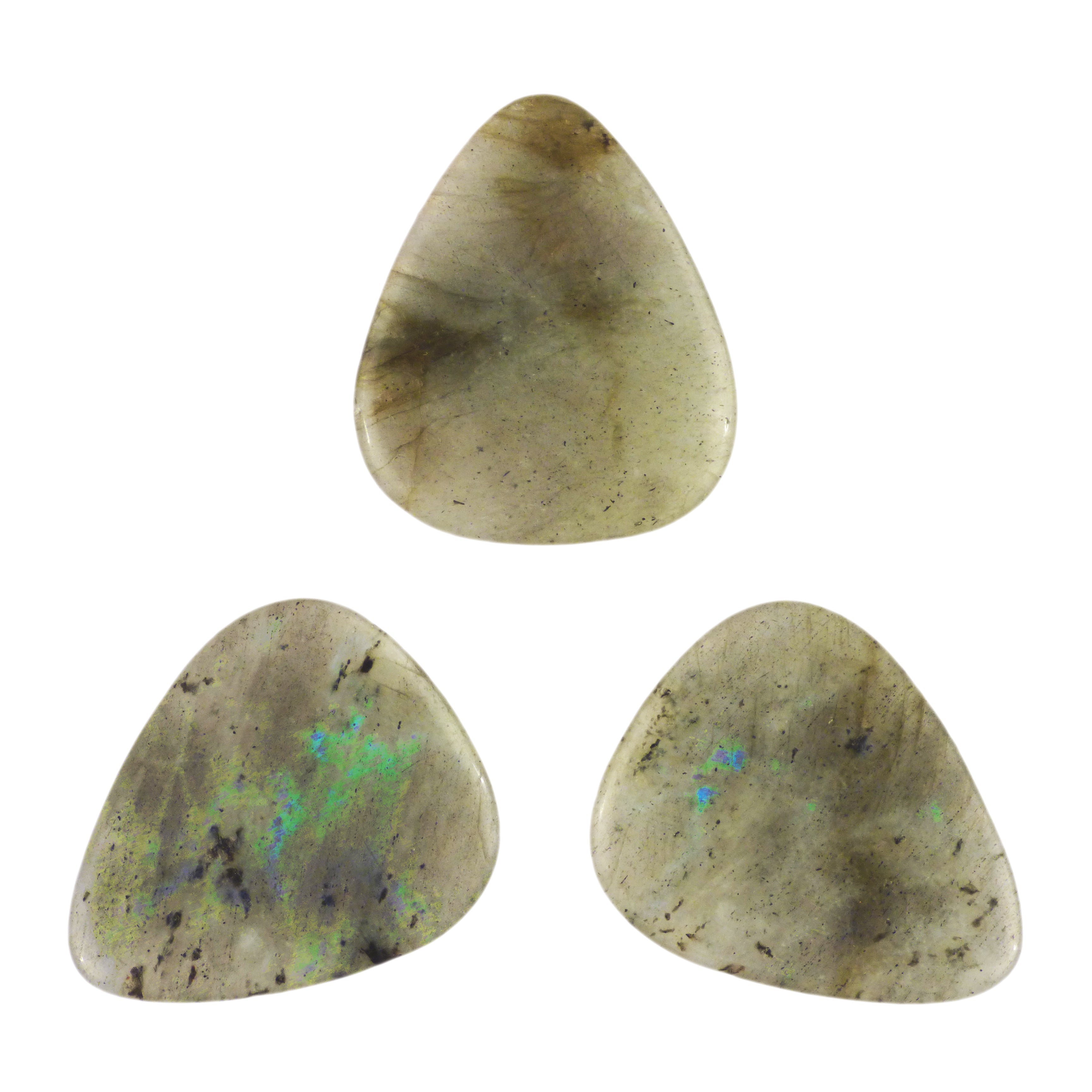 Labradorite Stone Guitar Or Bass Pick - 3.0 mm Ultra Heavy Gauge - 351 Shape - Specialty Handmade Gemstone Exotic Plectrum Exotic Plectrums