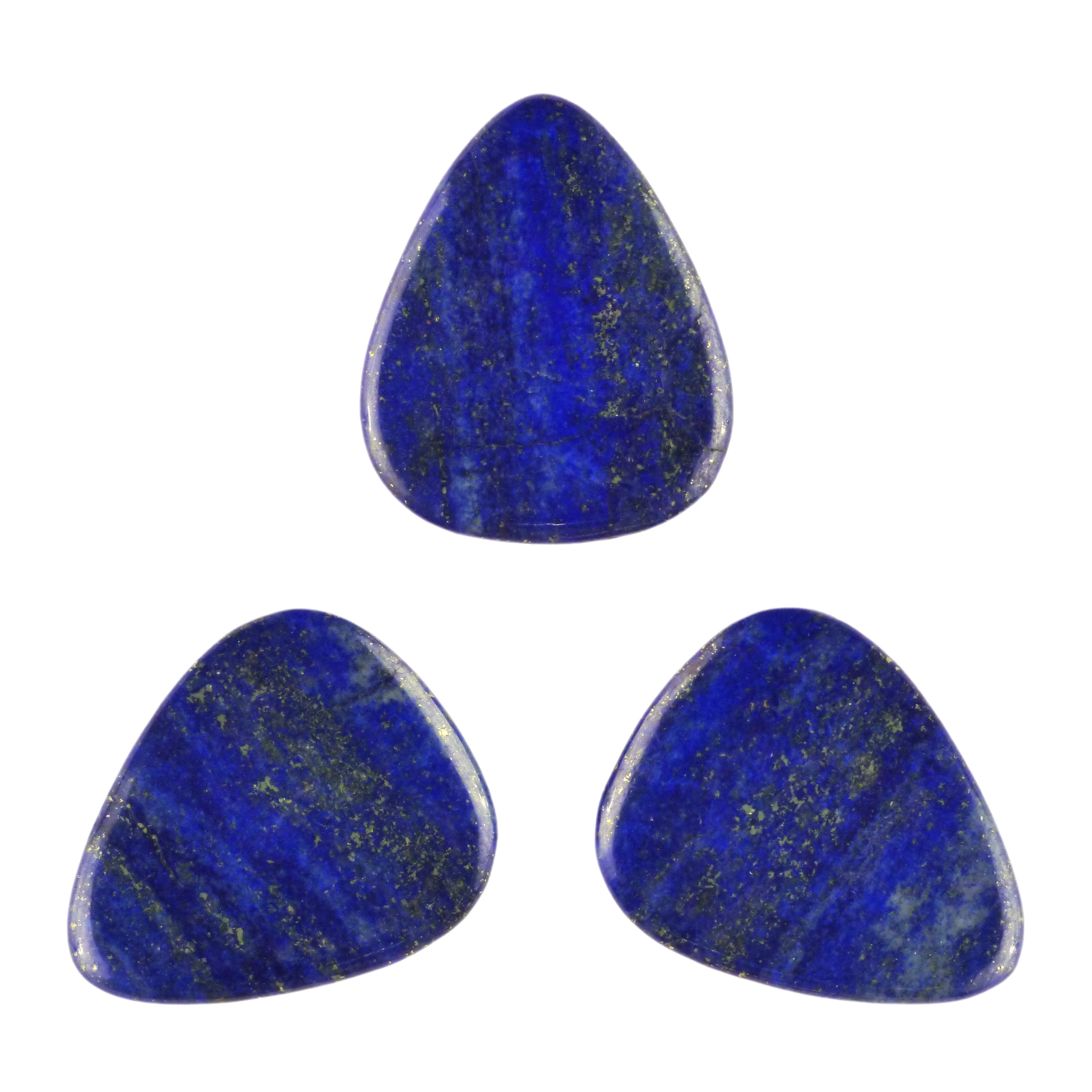 Lapis Lazuli Stone Guitar Or Bass Pick - 3.0 mm Ultra Heavy Gauge - 351 Shape - Specialty Handmade Gemstone Exotic Plectrum Exotic Plectrums