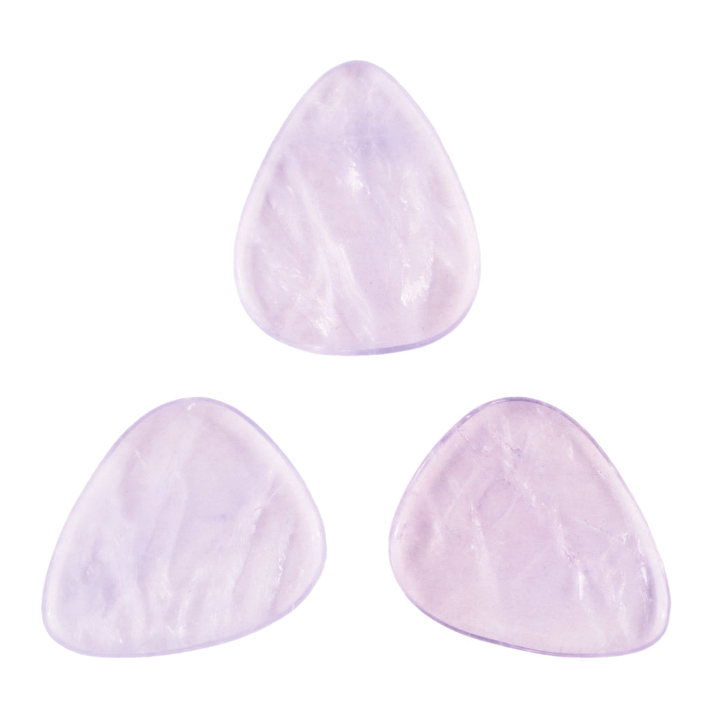 Light Amethyst Stone Guitar Or Bass Pick - 3.0 mm Ultra Heavy Gauge - 351 Shape - Specialty Handmade Gemstone Exotic Plectrum Exotic Plectrums