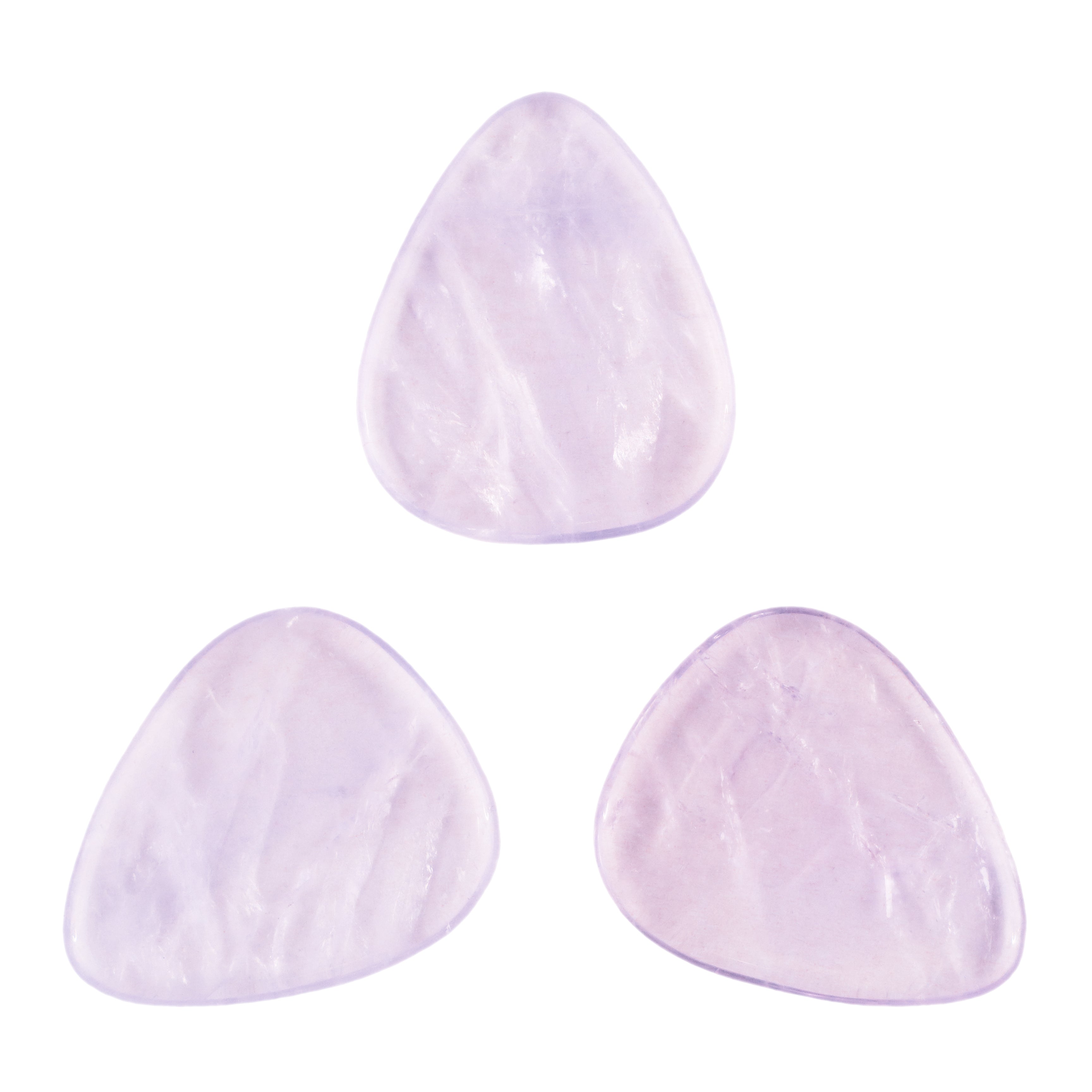 Light Amethyst Stone Guitar Or Bass Pick - 3.0 mm Ultra Heavy Gauge - 351 Shape - Specialty Handmade Gemstone Exotic Plectrum Exotic Plectrums