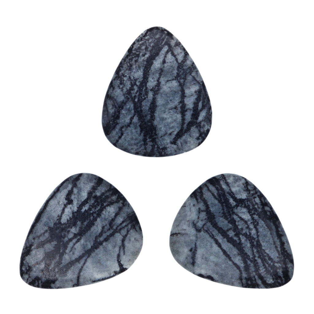 Spiderweb Jasper Stone Guitar Or Bass Pick - 3.0 mm Ultra Heavy Gauge - 351 Shape - Specialty Handmade Gemstone Exotic Plectrum Exotic Plectrums