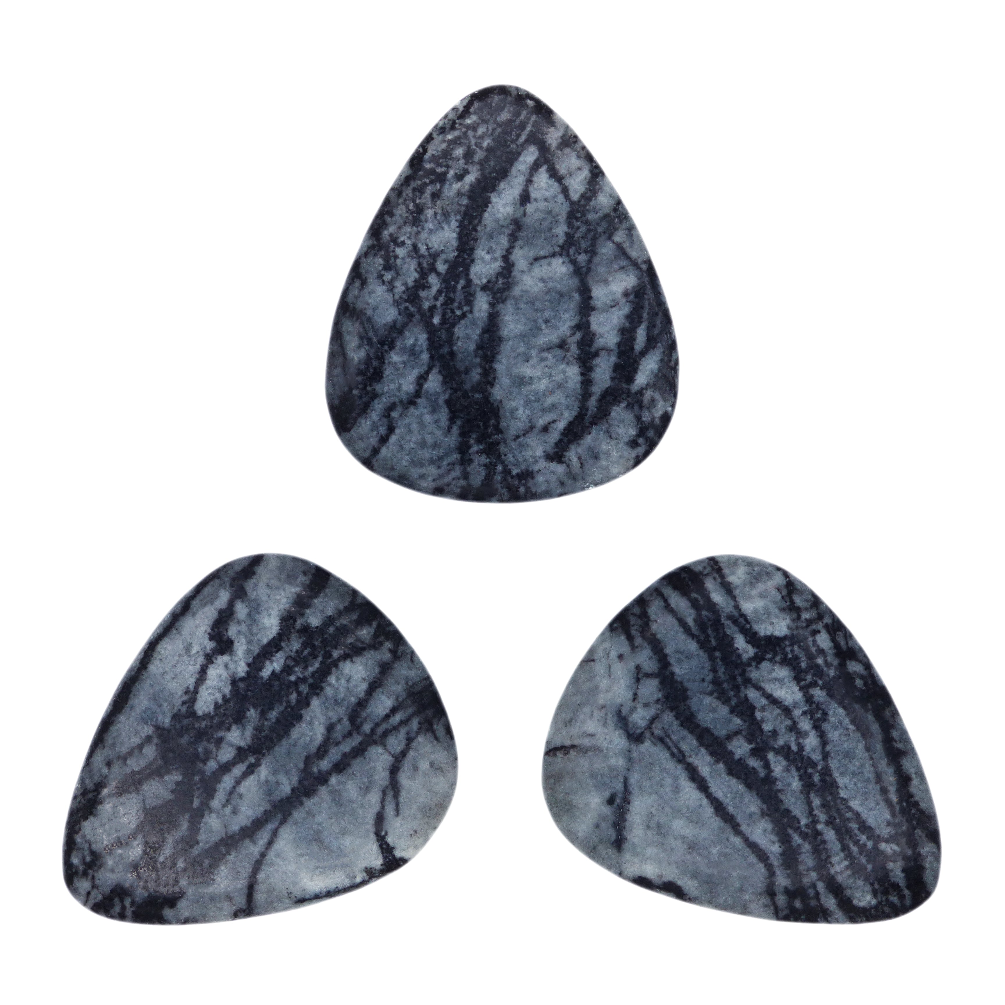 Spiderweb Jasper Stone Guitar Or Bass Pick - 3.0 mm Ultra Heavy Gauge - 351 Shape - Specialty Handmade Gemstone Exotic Plectrum Exotic Plectrums