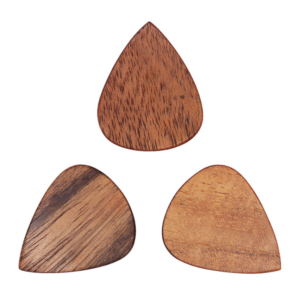 Acacia Wood Guitar Or Bass Pick - 1.5 mm Heavy Gauge - 351 Shape - Natural Finish Handmade Specialty Exotic Plectrum Exotic Plectrums