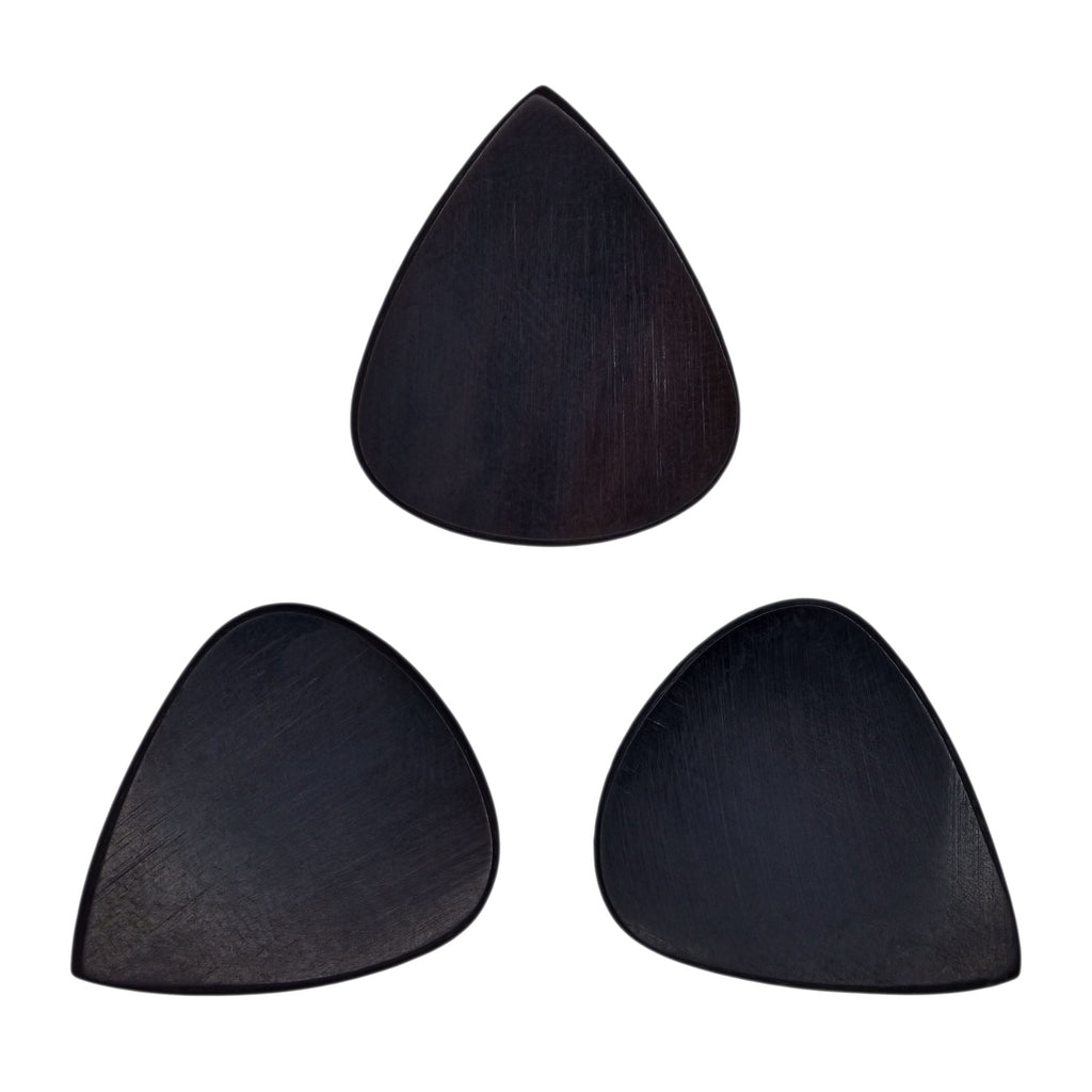 Black Buffalo Horn Guitar Or Bass Pick - 1.5 mm Heavy Gauge - 351 Shape - Natural Finish Handmade Specialty Exotic Plectrum Exotic Plectrums