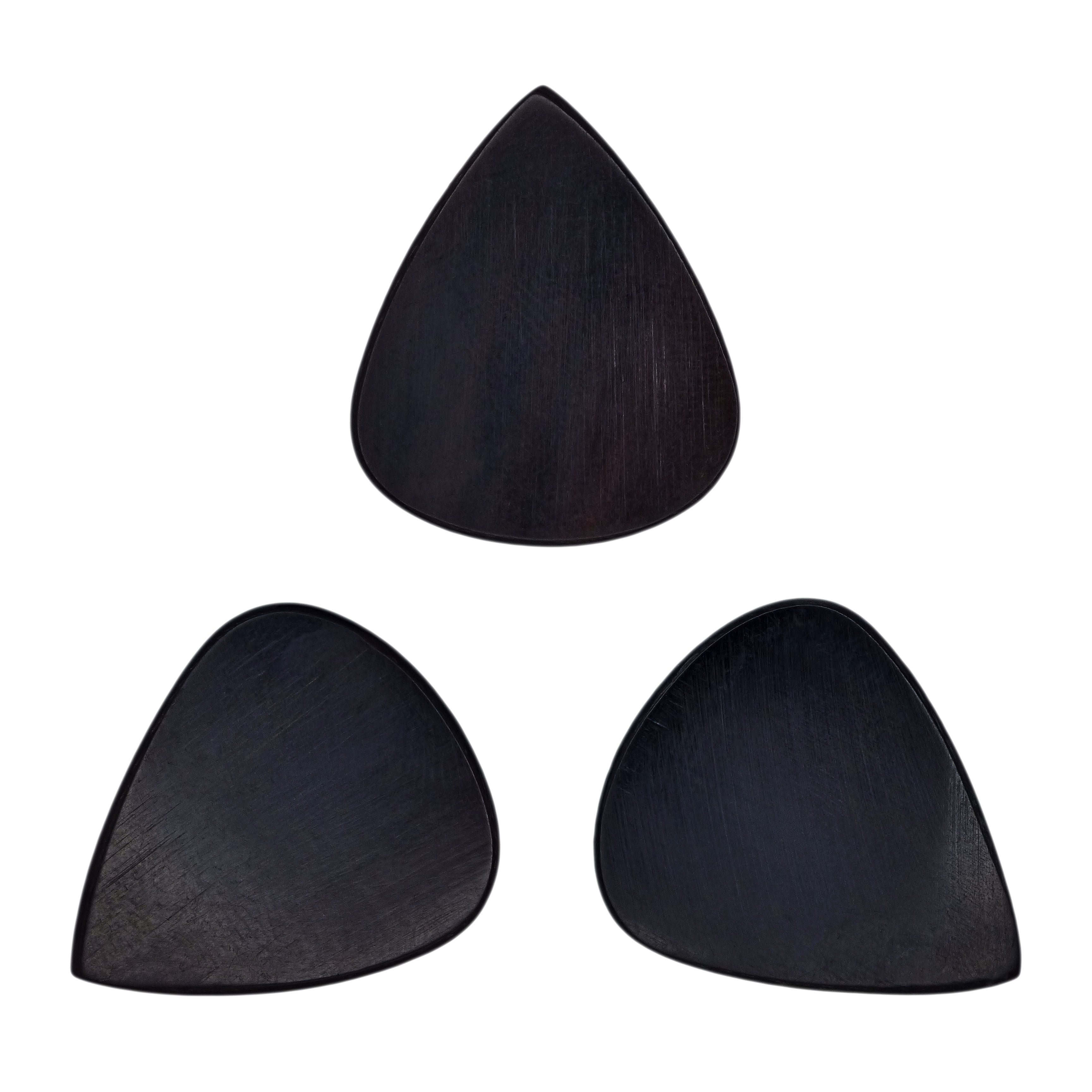 Black Buffalo Horn Guitar Or Bass Pick - 1.5 mm Heavy Gauge - 351 Shape - Natural Finish Handmade Specialty Exotic Plectrum Exotic Plectrums