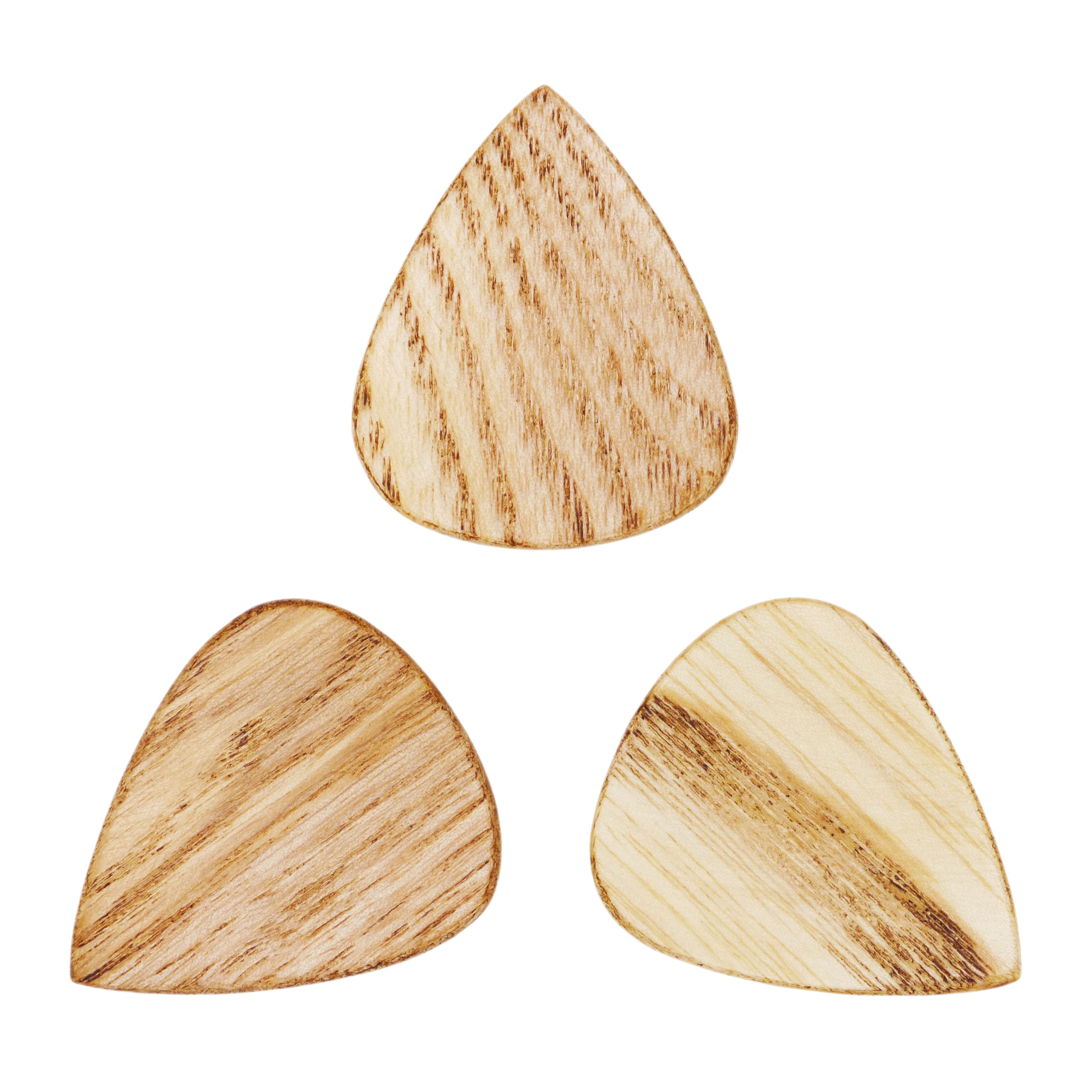 Ash Wood Guitar Or Bass Pick - 1.5 mm Heavy Gauge - 351 Shape - Natural Finish Handmade Specialty Exotic Plectrum Exotic Plectrums