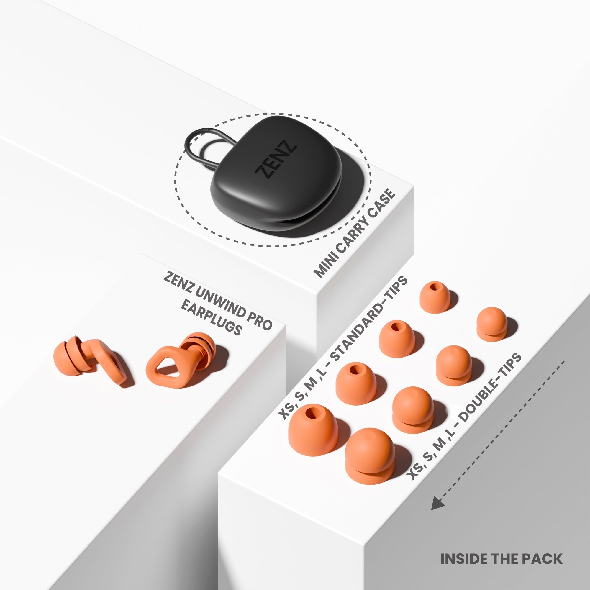 ZENZ - Unwind Pro Earplugs - Blaze Orange ZENZ
