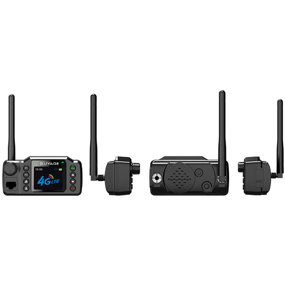 Ruyage Push-to-Talk Over Cellular Poc Mobile Radios with Sim Cards for Car Vehicle - Nationwide Communication Unlimited Range Walkie Talkies with Handheld Microphone 2 Pack Ruyage Radio