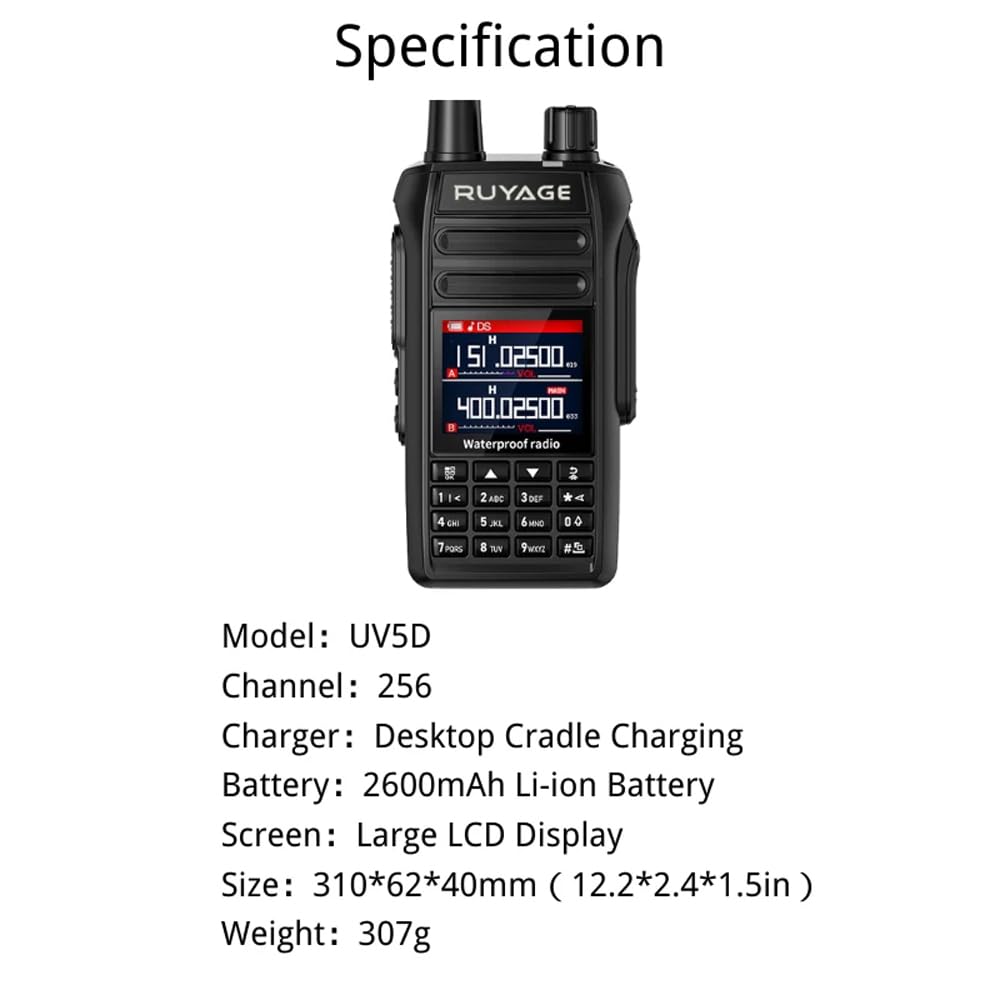 Ruyage Radio Waterproof Walkie-Talkie(UV5D) Ruyage Radio