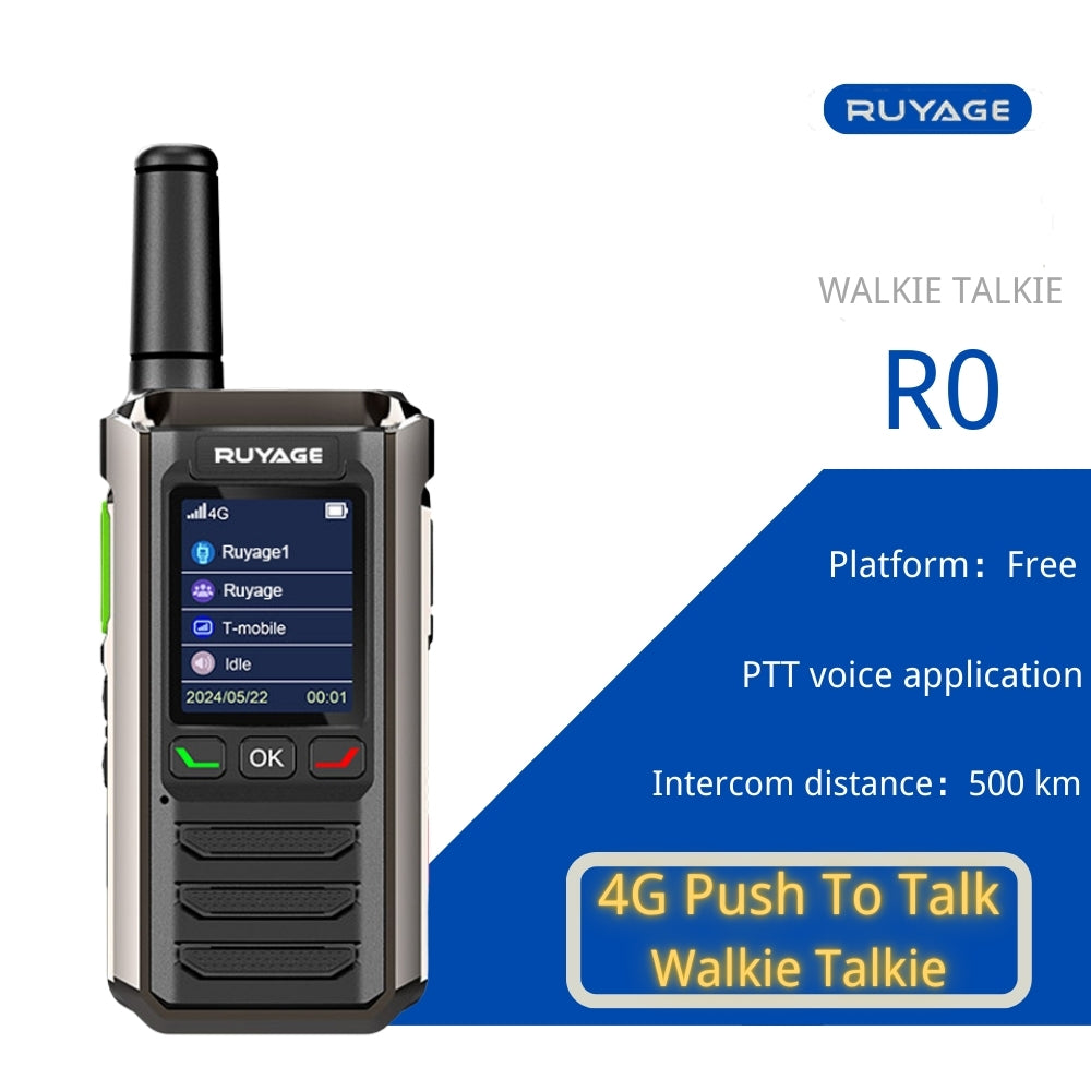 Ruyage R0 Nationwide Lte Two Way Radios Lifetime Free Unlimited Range Rechargeable Global 4g Poc,Portable Walkie Talkies Long Range for Adults Family Road Trip Truck Fleet 2 Pack Ruyage Radio