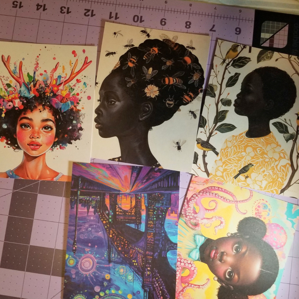 Afrofuturistic & Surreal Pastel Tentacle Postcard Black Magic Social Club