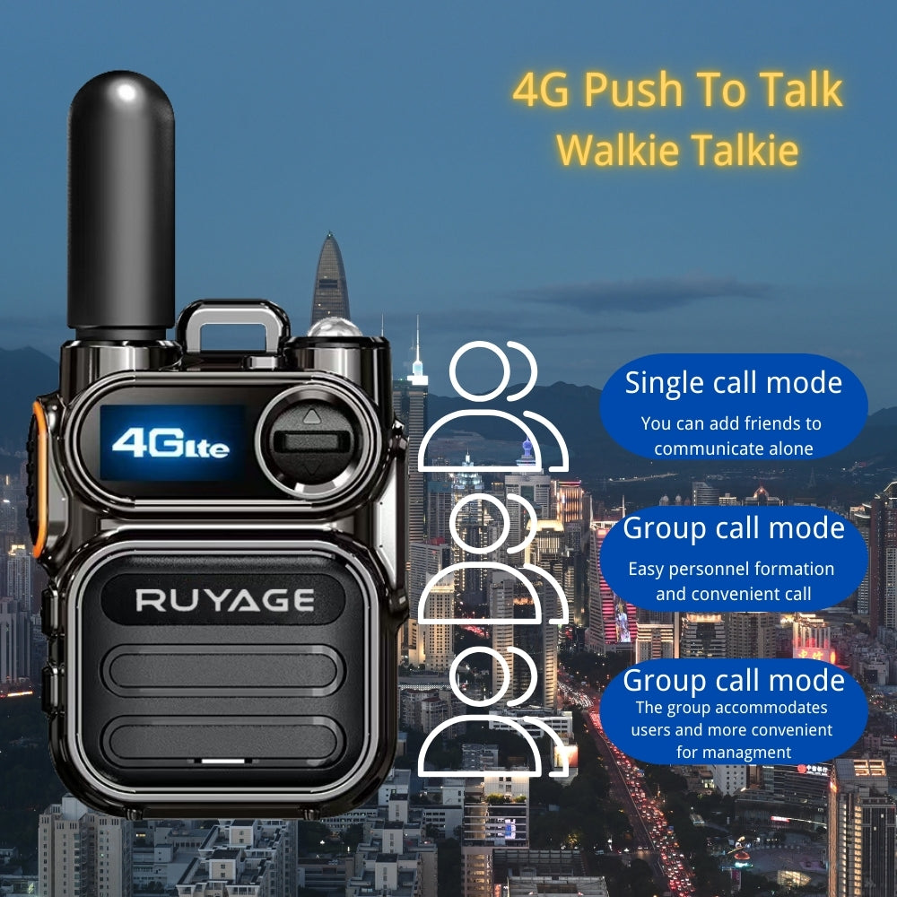 Ruyage X40 Nationwide Lte Two Way Radios Lifetime Free Unlimited Range Rechargeable Global 4G Poc,Portable Walkie Talkies Long Range for Adults Family Road Trip Truck Fleet 2 Pack Ruyage Radio