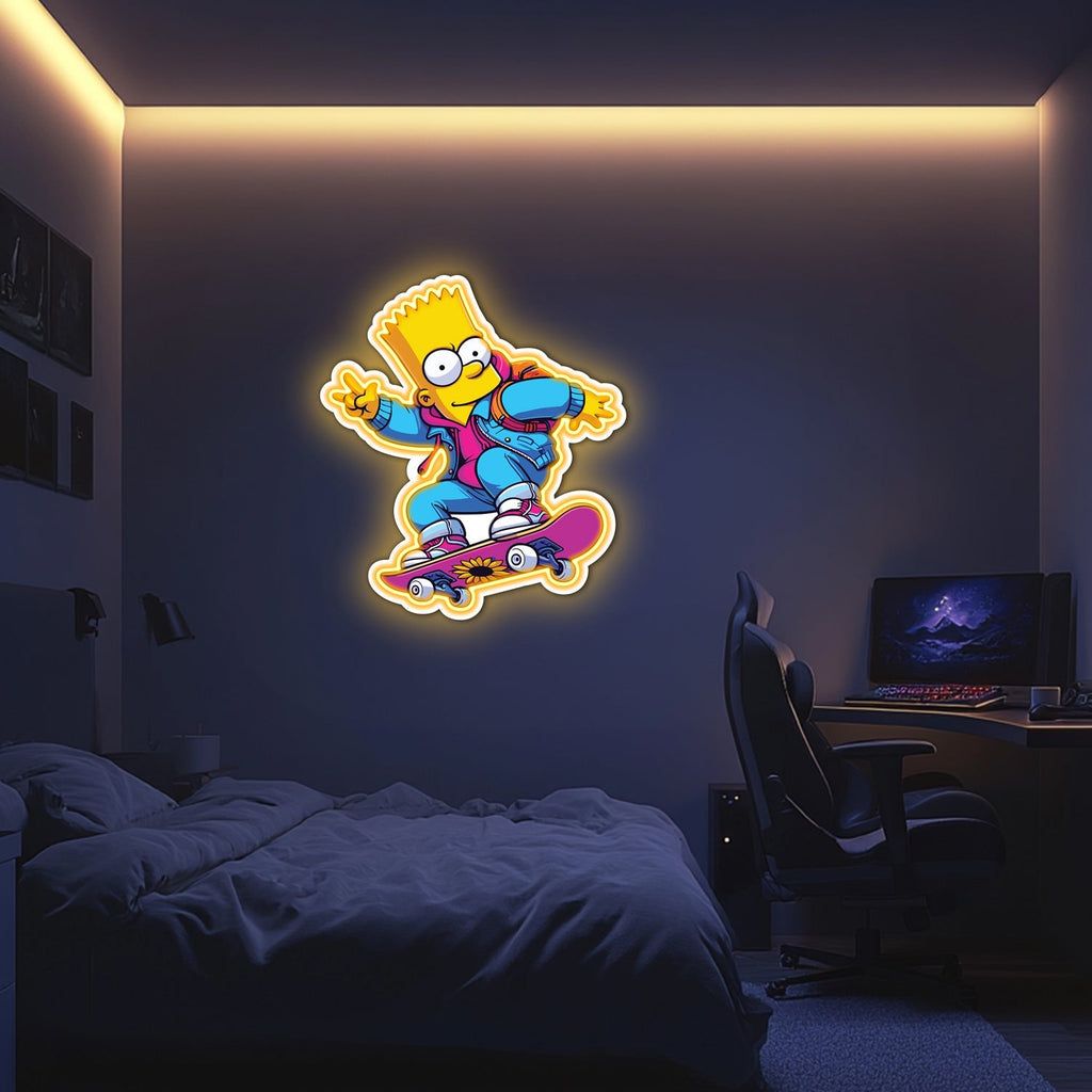UV Printed Simpson Neon Wall Art- LV0081 Liviqon.co