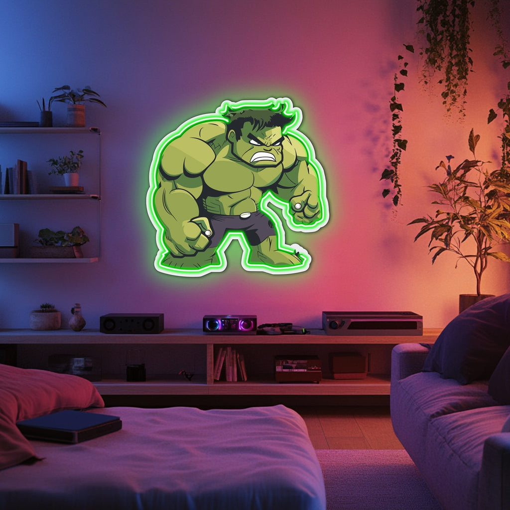UV Printed Hulk Neon Wall Art- LV0075 Liviqon.co