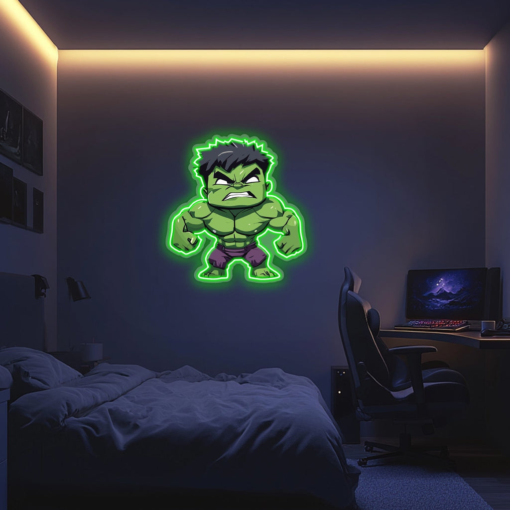 UV Printed Hulk Neon Wall Art- LV0074 Liviqon.co