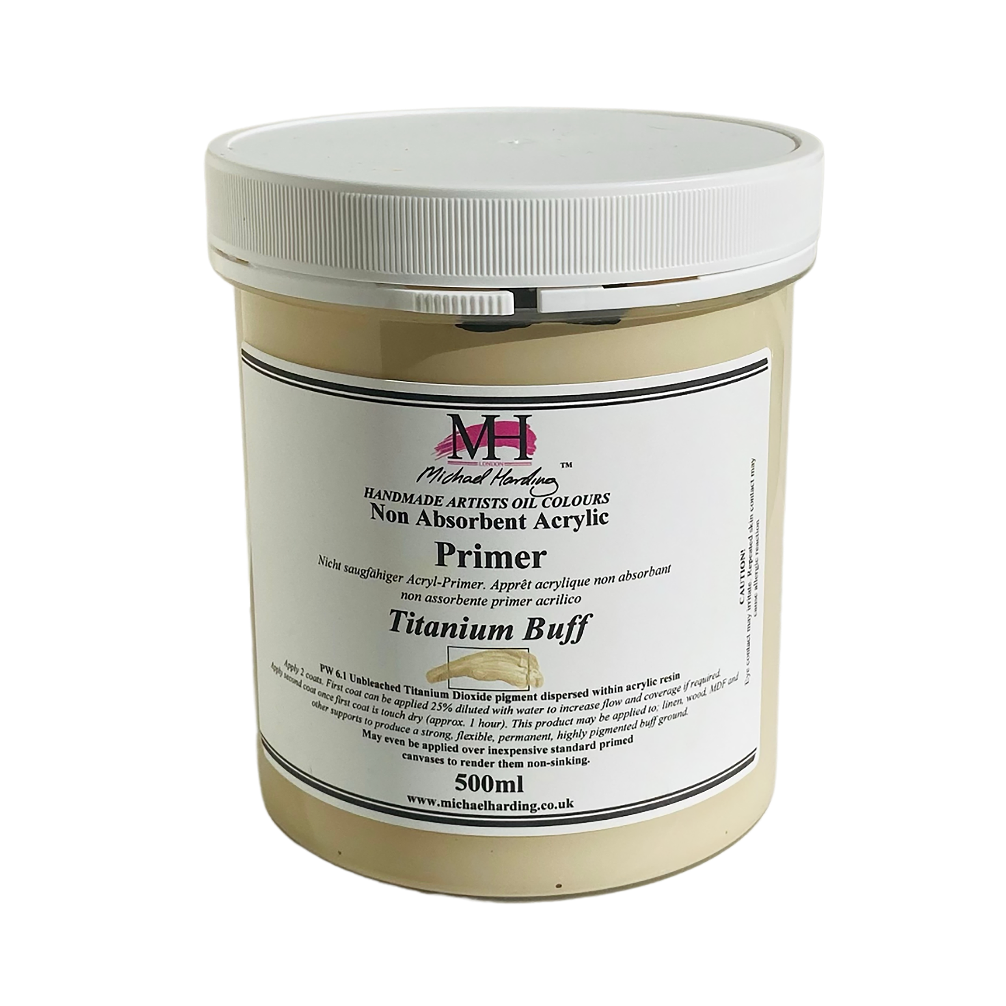 Michael Harding Non-Absorbent Acrylic Primer - Superior Base for Oil Paintings Trekell Art Supplies