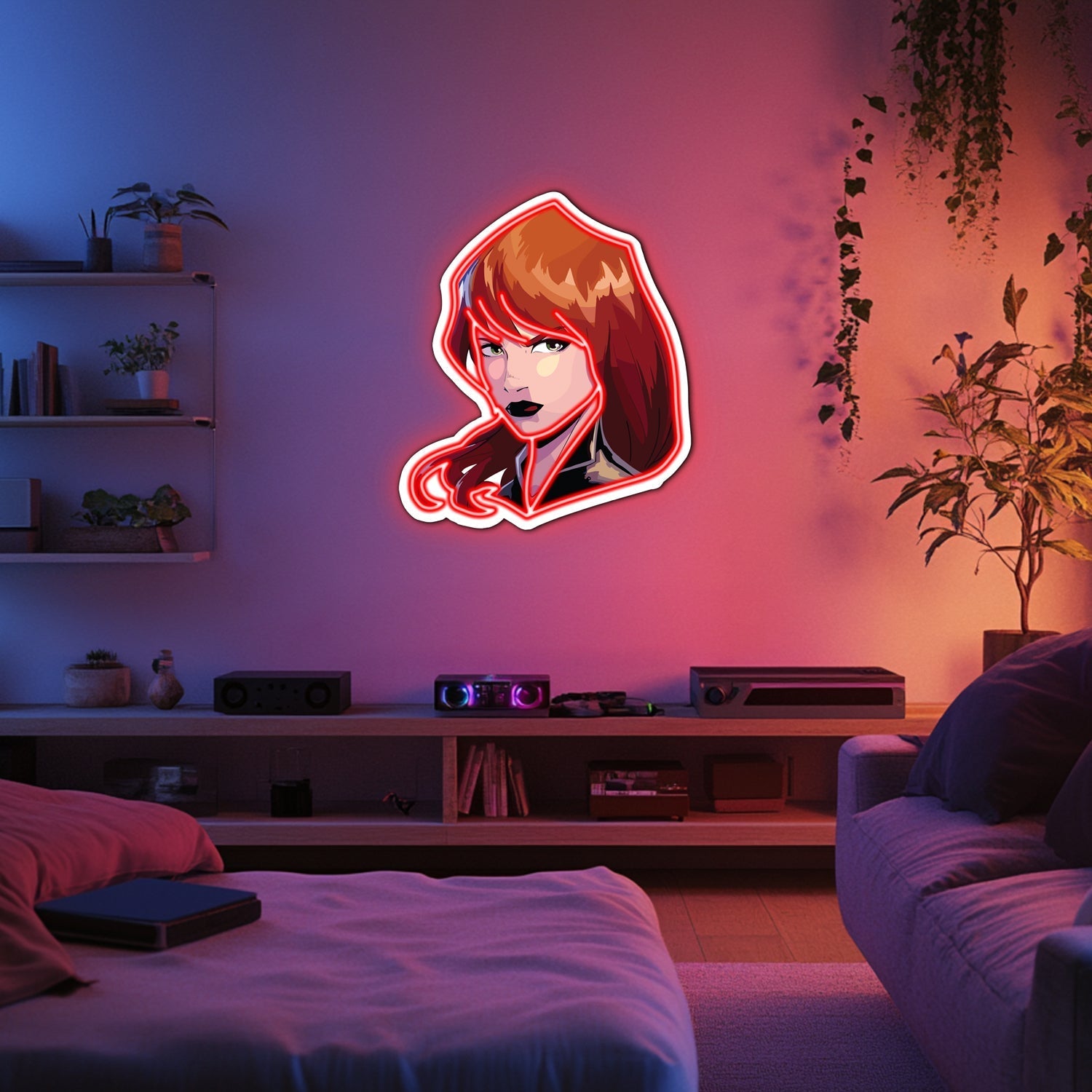 UV Printed Woman Neon Wall Art- LV0043 Liviqon.co