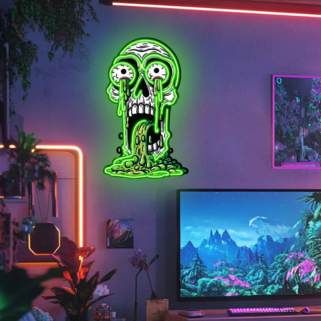 UV Printed Skull Neon Wall Art- LV0029 Liviqon.co