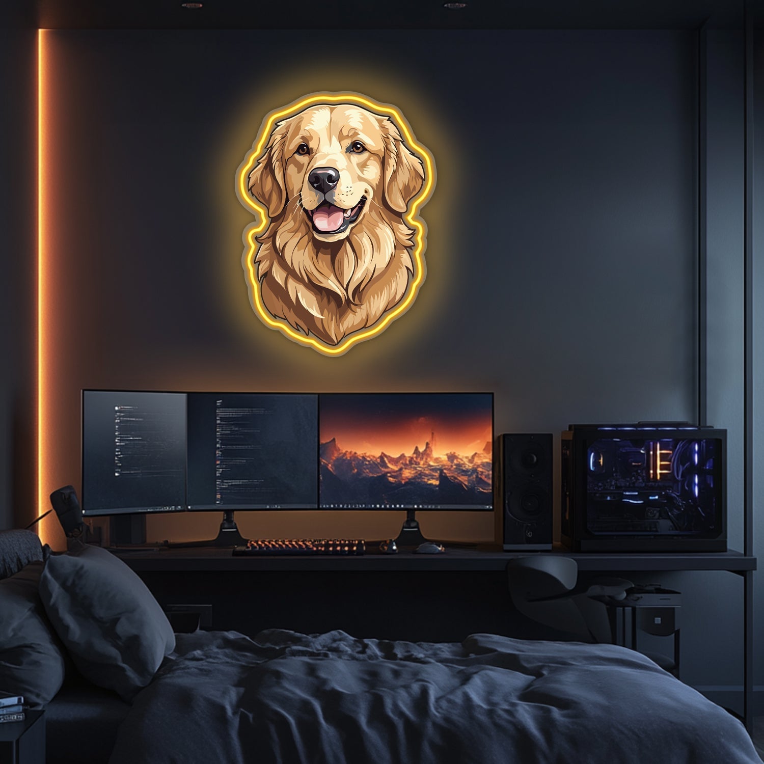 UV Printed Dog Neon Wall Art- LV0084 Liviqon.co