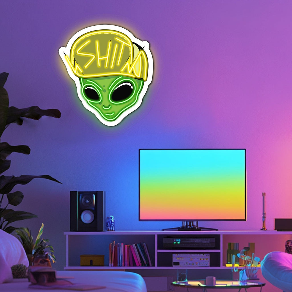 UV Printed Alien Neon Wall Art- LV0053 Liviqon.co