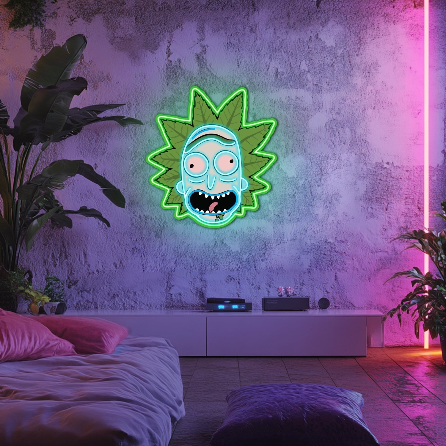 UV Printed Rick Neon Wall Art- LV0035 Liviqon.co