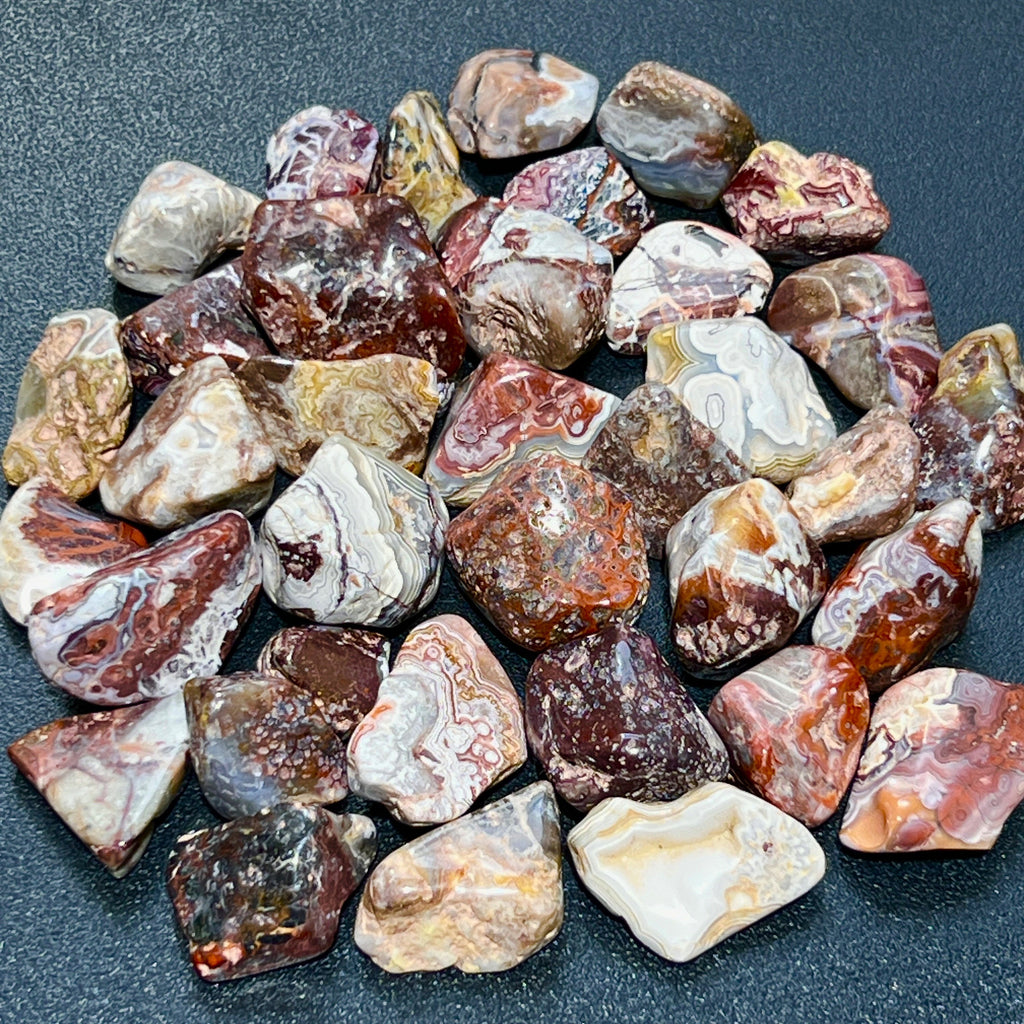 Crazy Lace Agate Tumbled (By The Piece Or Pound) Polished Gemstones Wholesale Lot Supply Amazing Crystals