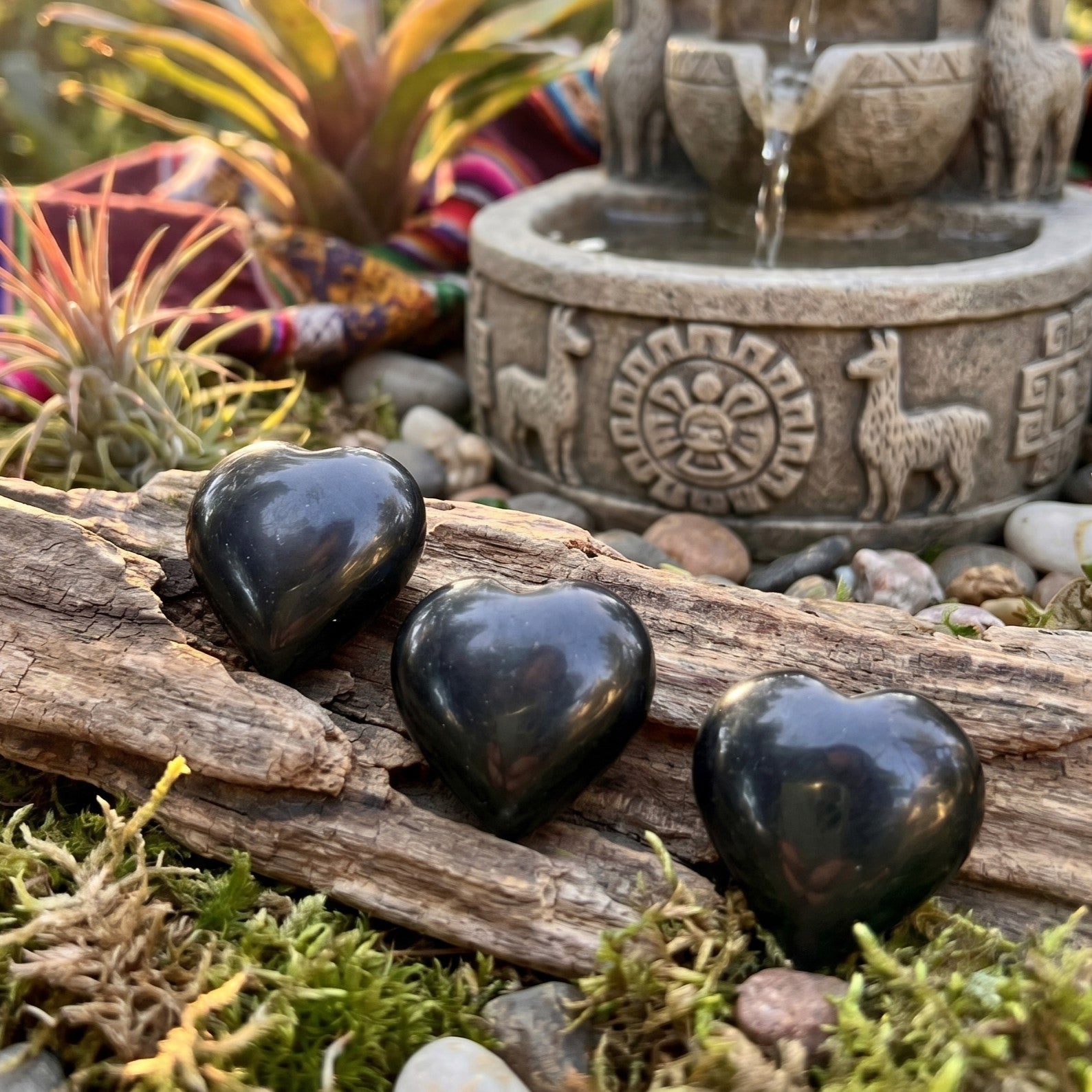 Black Onyx Puffy Heart Crystal Carving Amazing Crystals