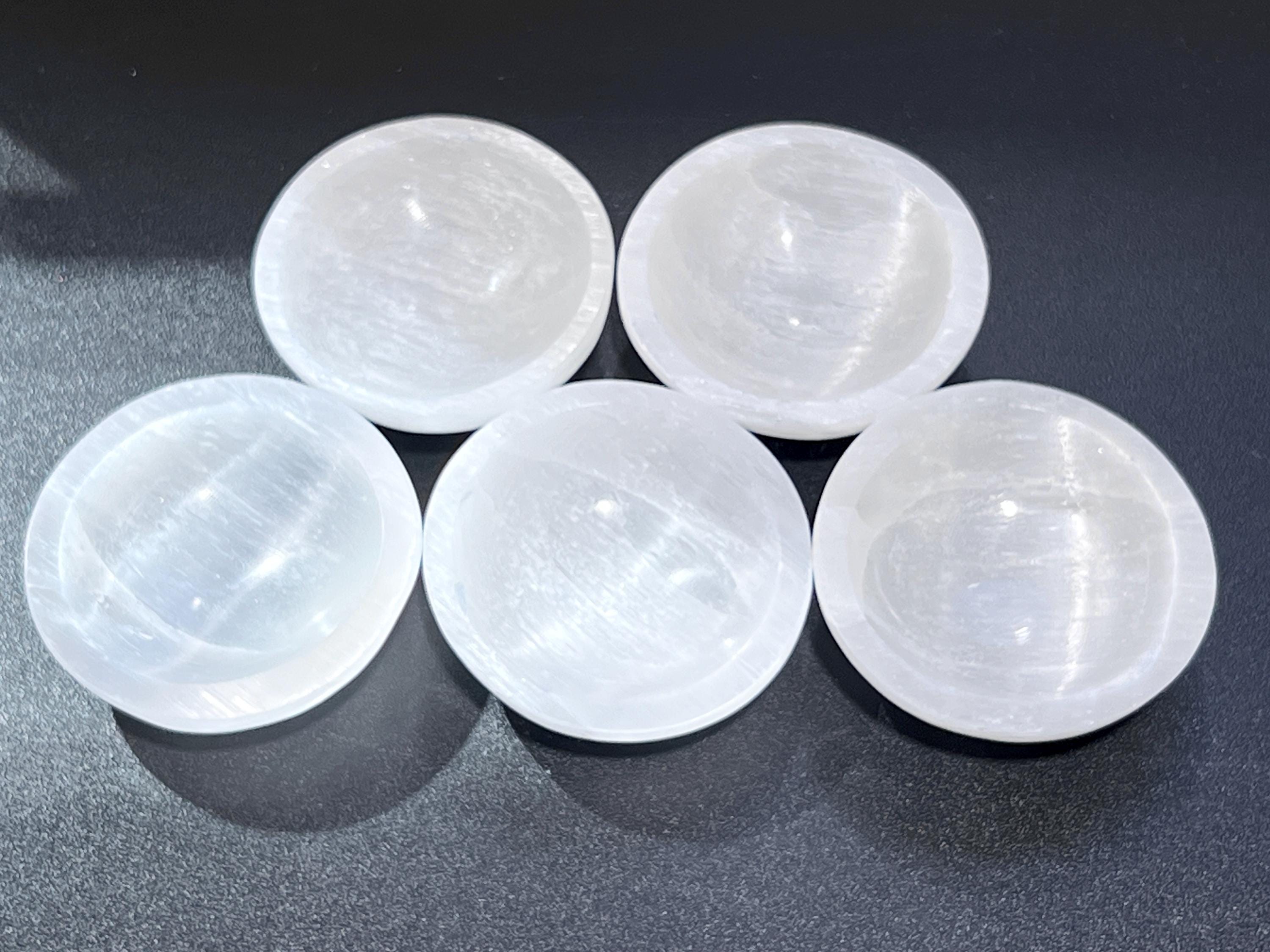 Selenite Crystal Bowl (8cm)(3 Inches) Gemstone Decor Wholesale Supply Amazing Crystals
