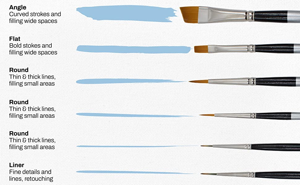 Trekell Acrylic Brush Set - Professional Artist Brushes Trekell Art Supplies