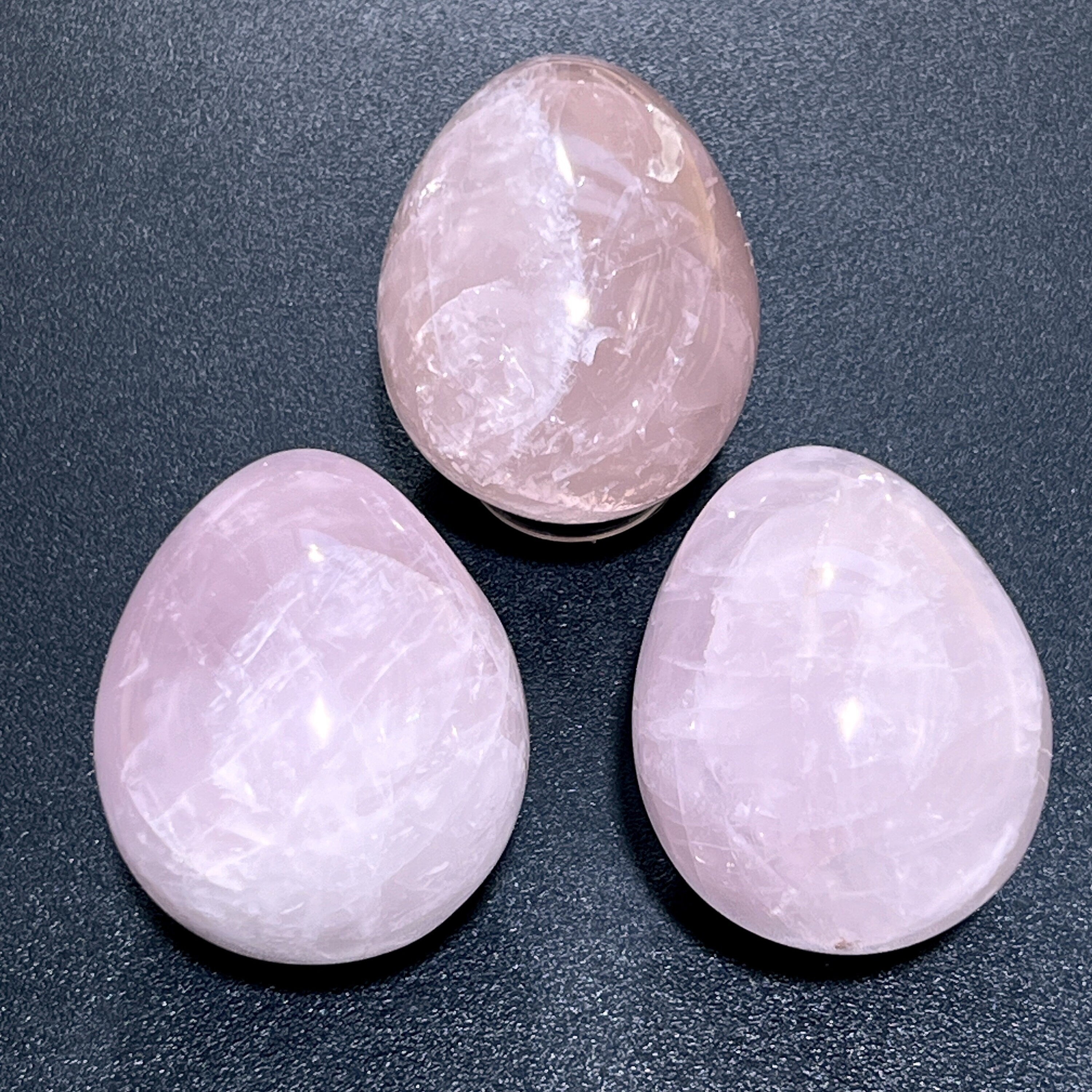 Extra Quality Madagascar Pink Rose Quartz Egg Gemstone Decor Carving Supply Amazing Crystals