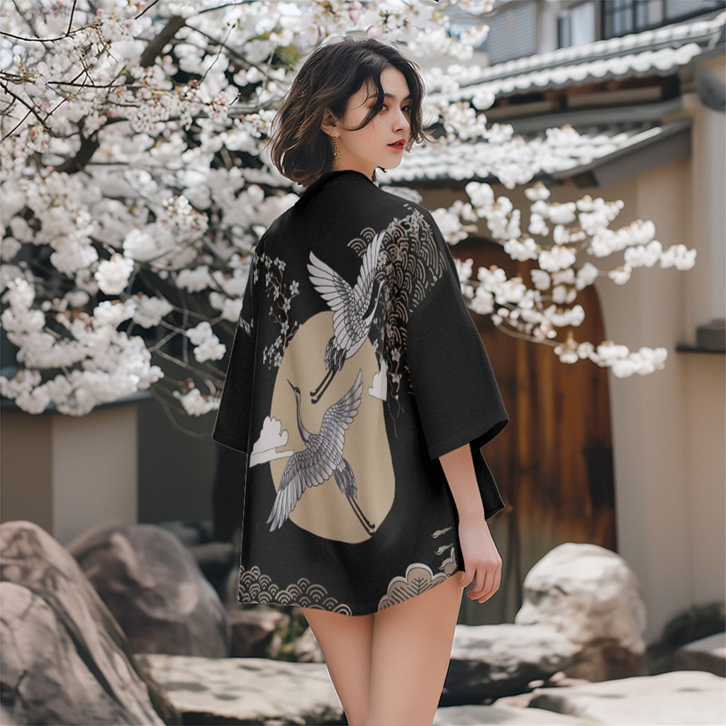 K06 Cranes Paradise Kimono Niepce