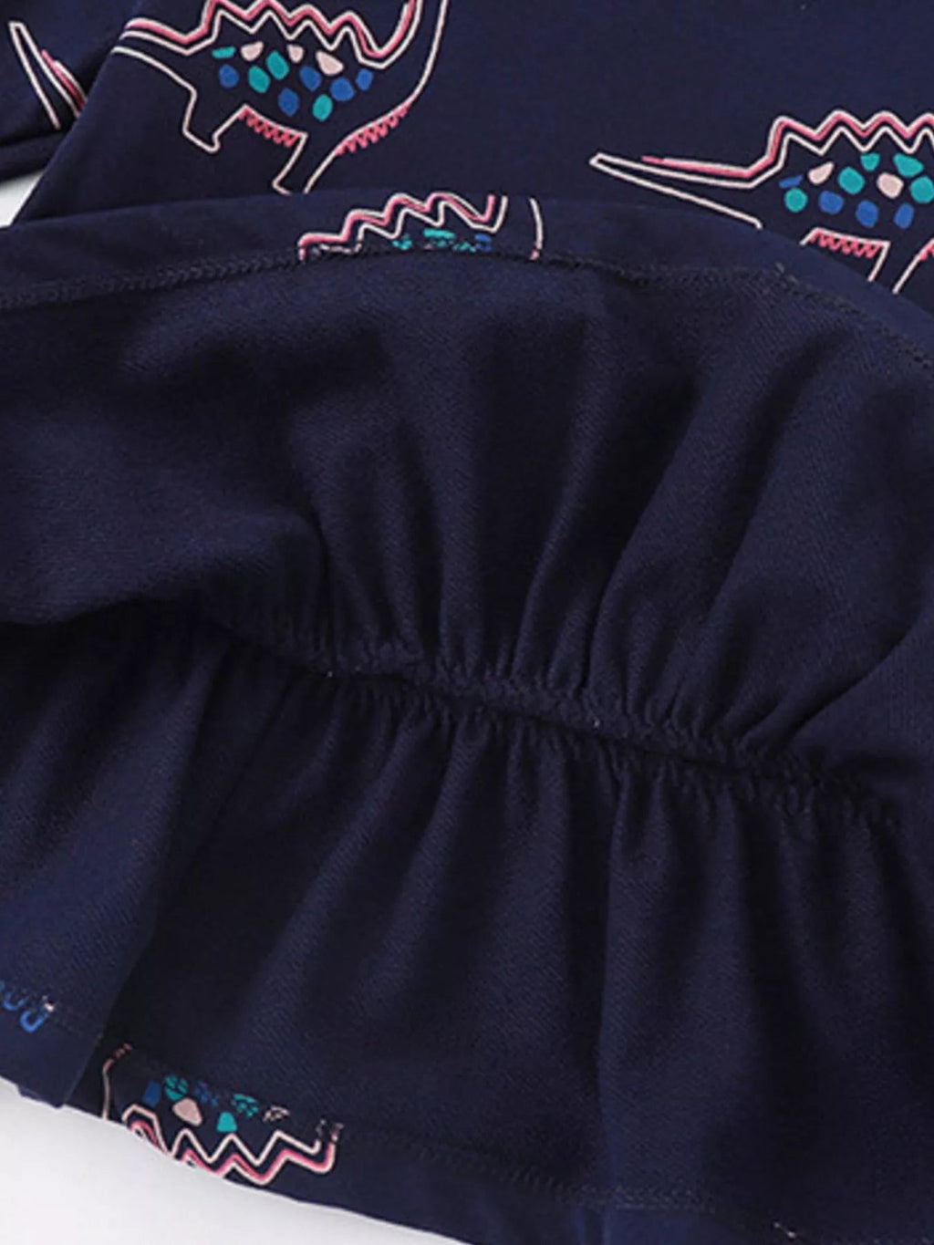 Girls and Toddler Girls Dinosaur Print Ruffle Hem Sweatshirt NicholesGifts