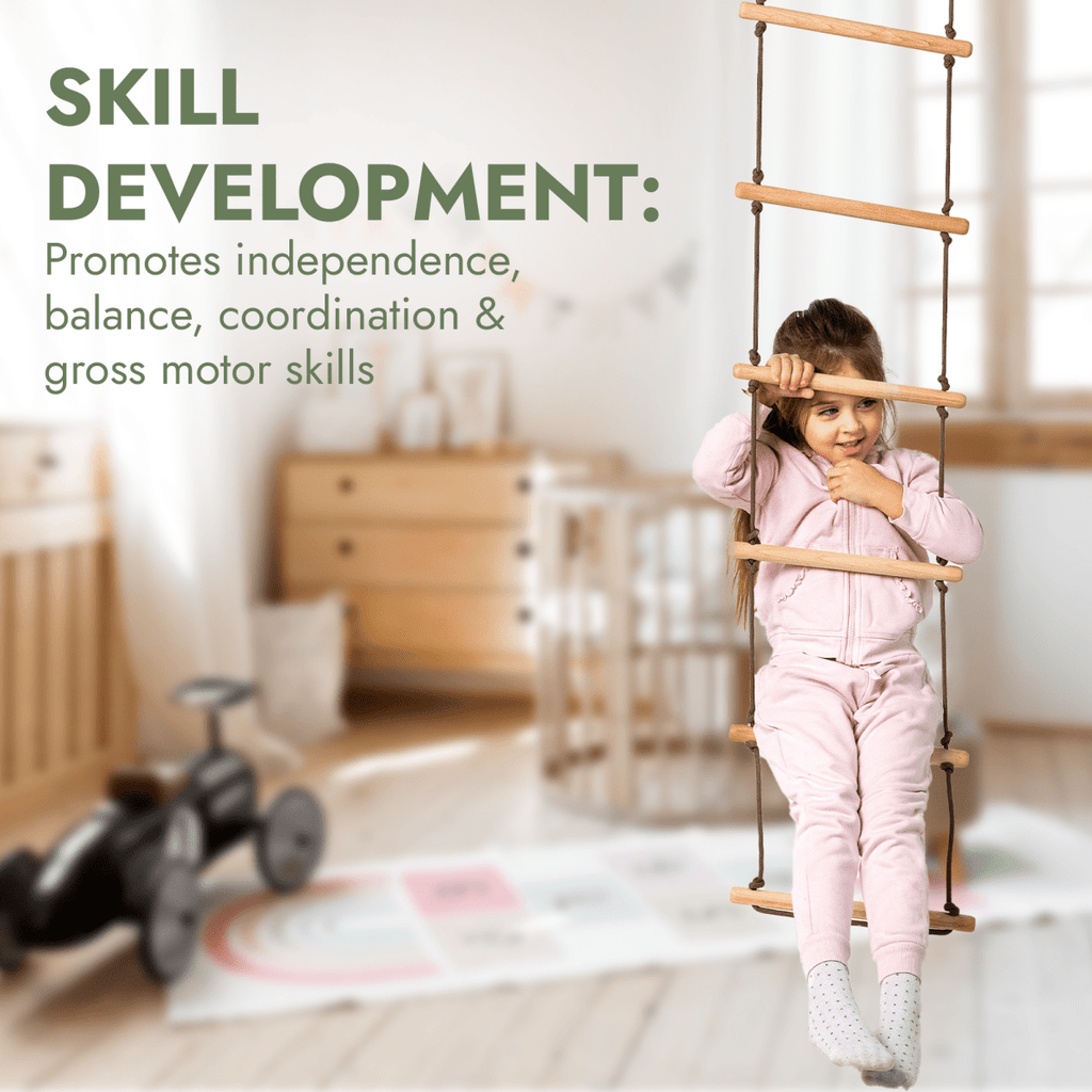 3in1 Swing & Climbing Set: Rope Ladder, Gym Rings & Disc Swing Goodevas B2B