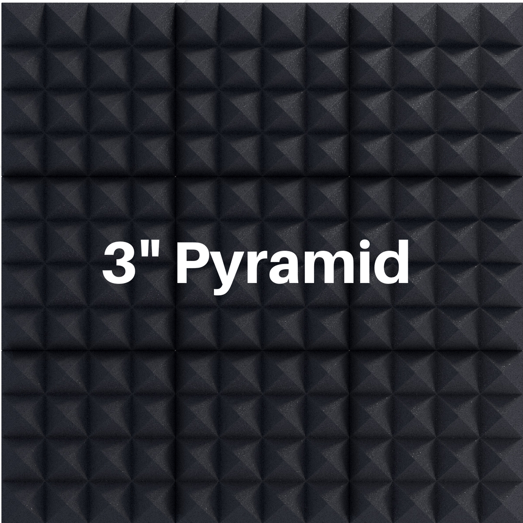 3 Inch Acoustic Foam Pyramid Style Panels - 13 Color Options SoundAssured