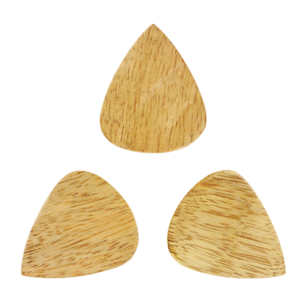 Mango Wood Guitar Or Bass Pick - 3.0 mm Ultra Heavy Gauge - 351 Groove Shape - Natural Finish Handmade Specialty Exotic Plectrum Exotic Plectrums