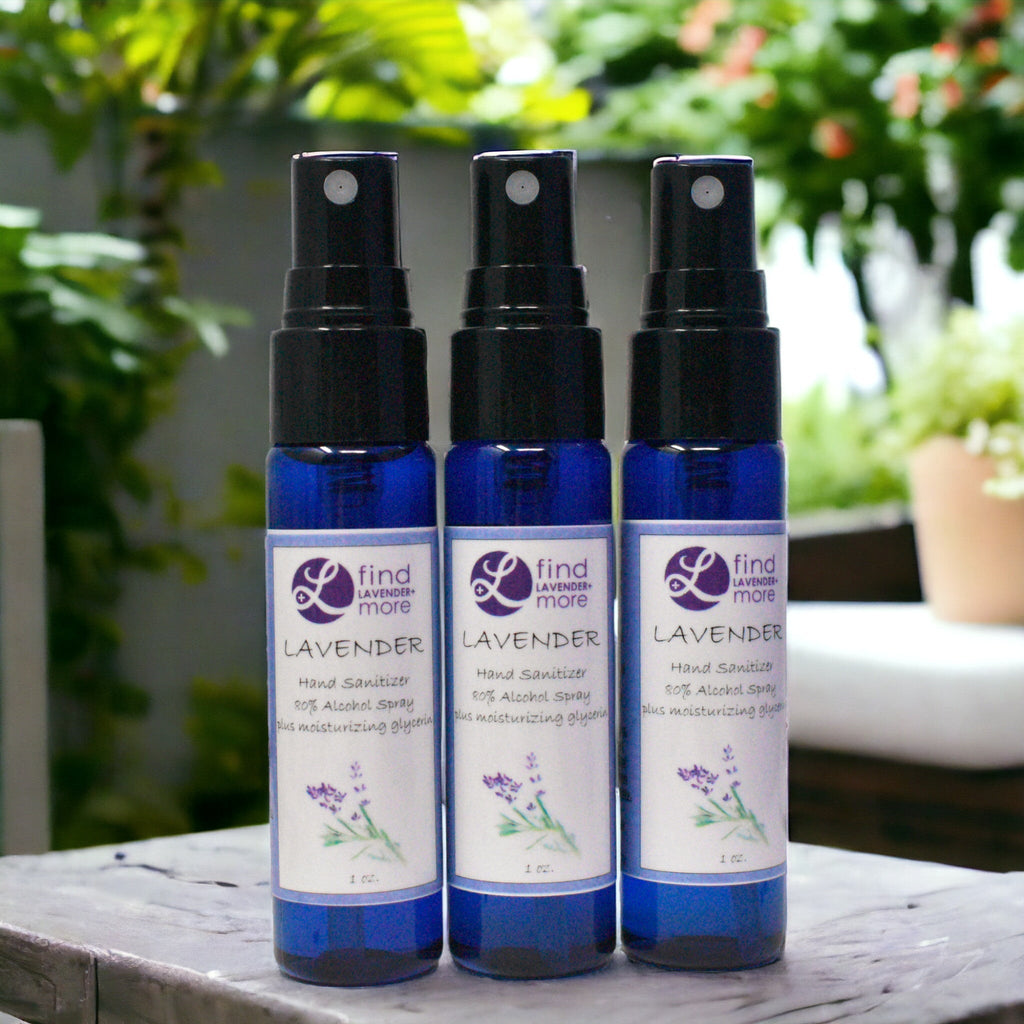 Lavender Hand Spray Sanitizer 3Pack Set Natural Scented Findlavender.com