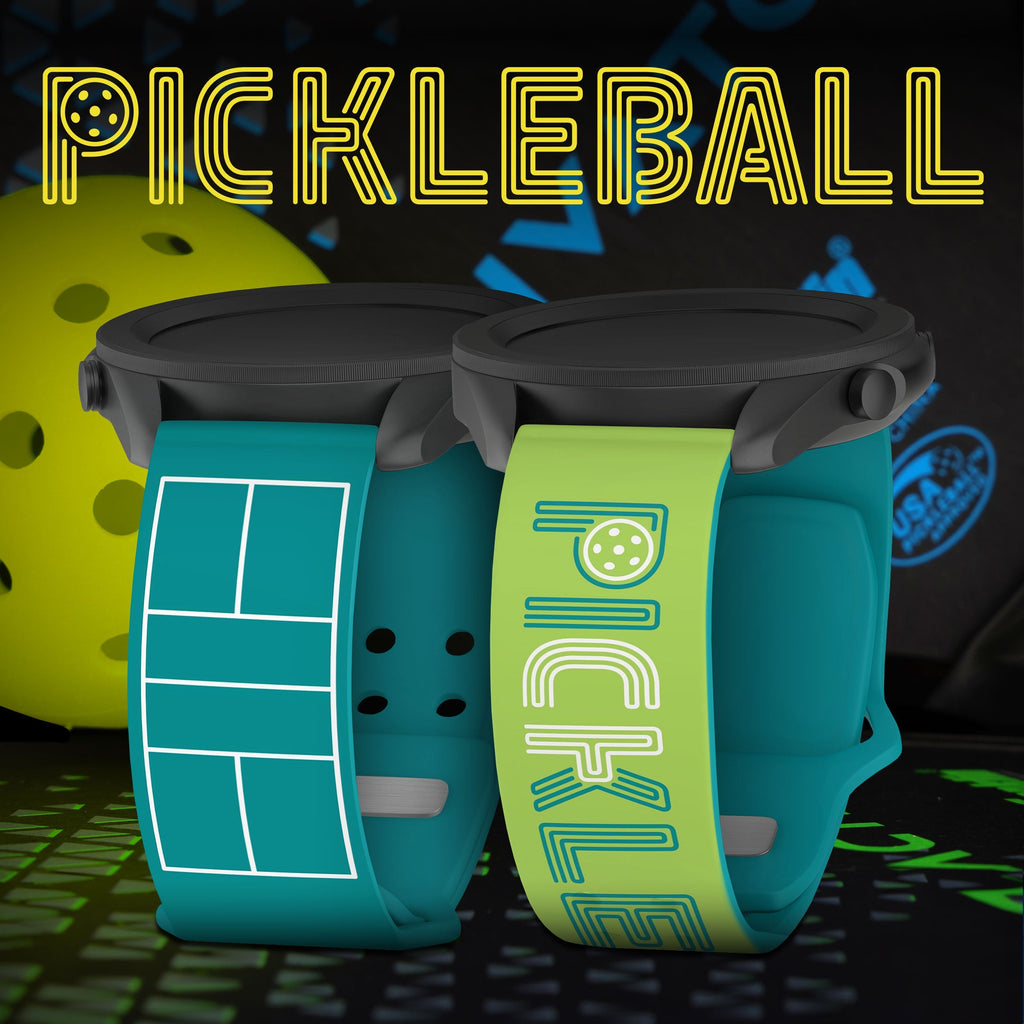 Pickleball HD  Watchband for Samsung, Garmin, Fossil, and More Affinity Bands