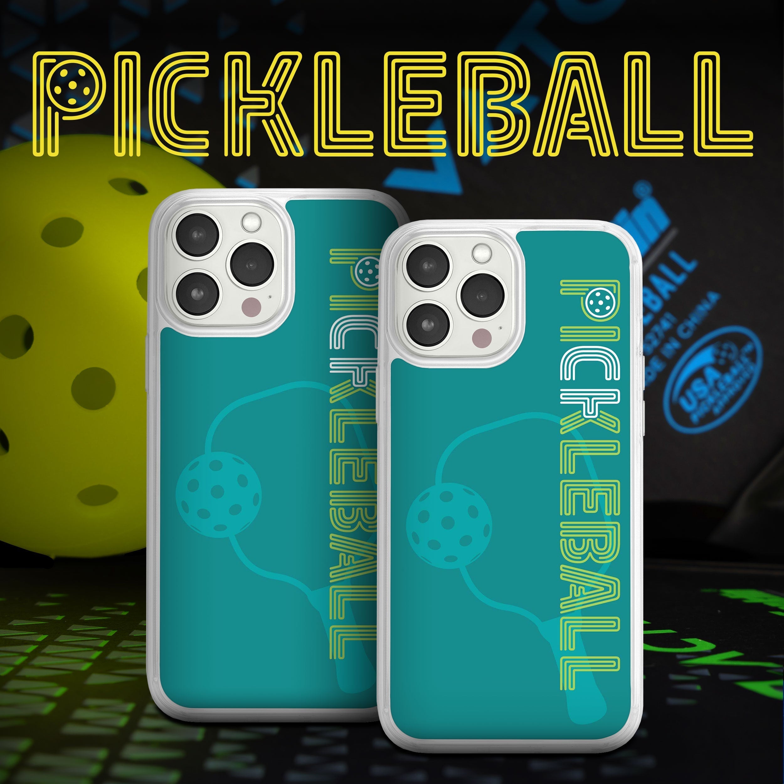 Pickleball HD Apple iPhone 14 Series Mag-Safe Phone Case Affinity Bands