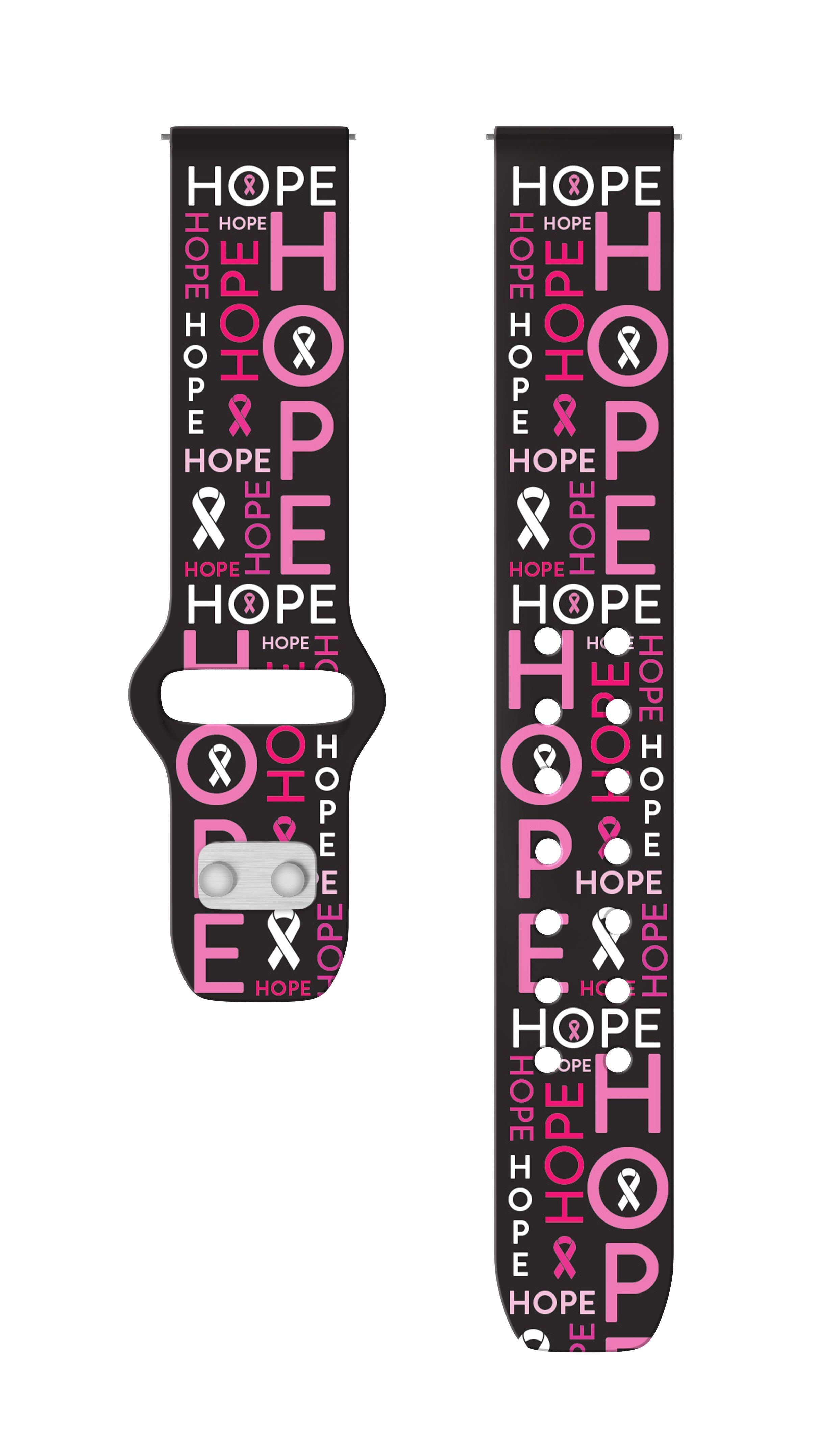Breast Cancer Awareness HD  Watchband for Samsung, Garmin, Fossil, and More Affinity Bands