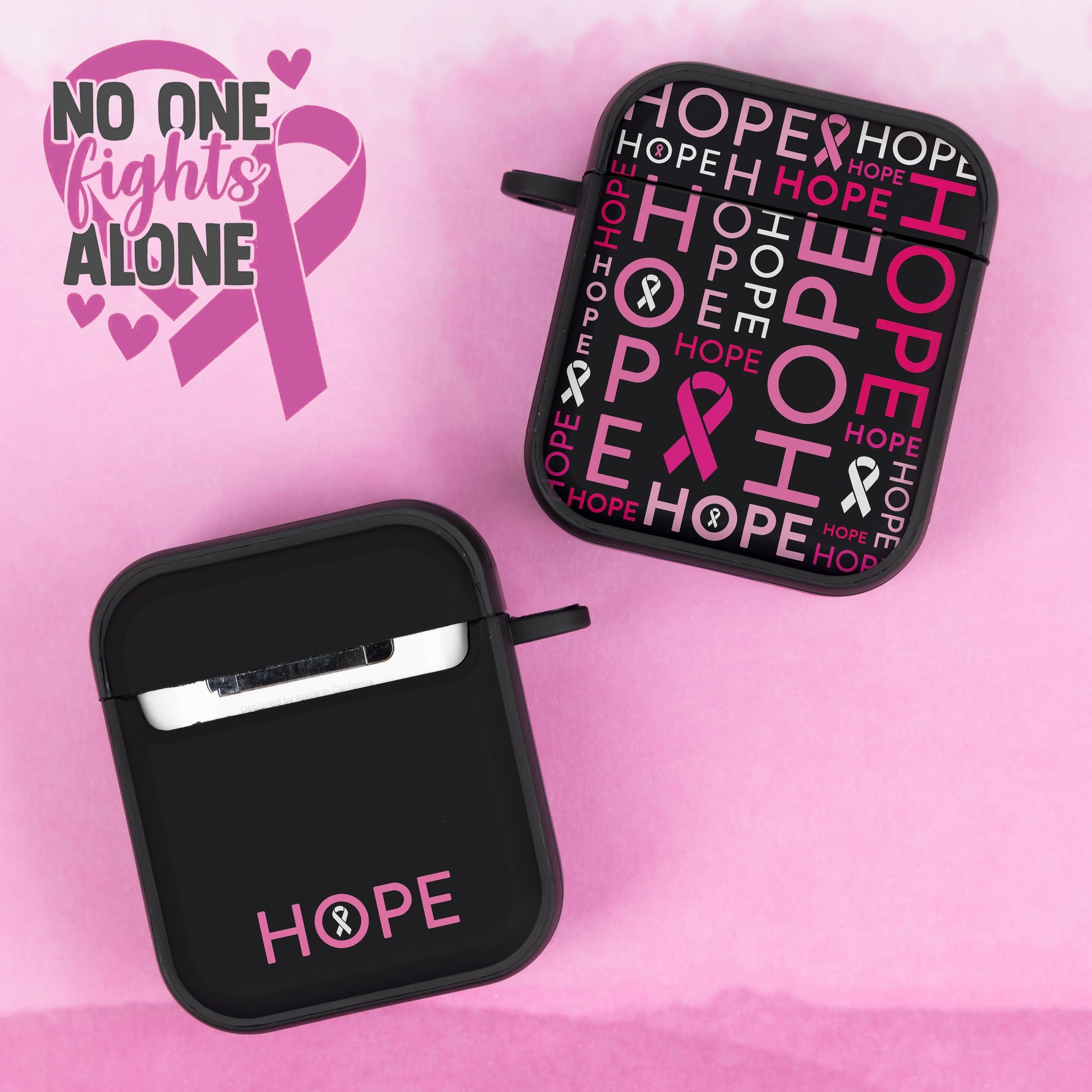 Breast Cancer Awareness HDX Apple AirPods Gen 1 & 2 Case Cover Affinity Bands