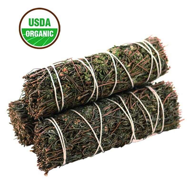 Thyme Sage Smudge Stick (4 in.) Sacred Crystals